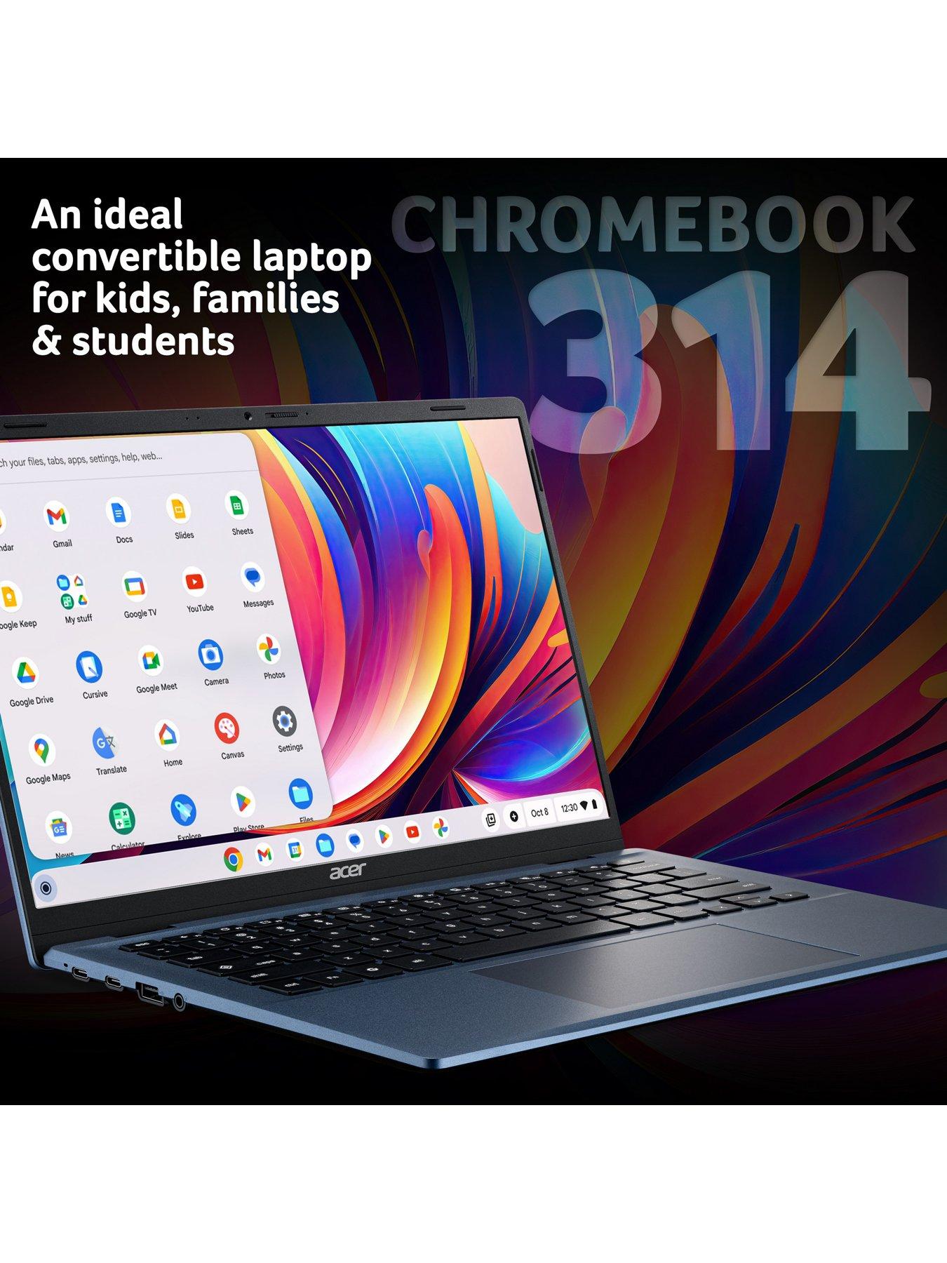 Image 3 of 7 of Acer Chromebook 314 - MediaTek Kompanio 540, 4GB RAM, 64GB SSD, 14in WUXGA IPS, Blue