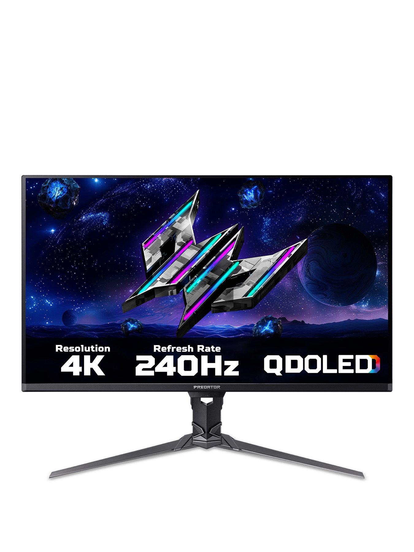 Image 1 of 7 of Acer Predator X32X5bmiiphuzx Gaming Monitor - 31.5in, 4K, QD-OLED, 240Hz, Height Adjustable, Black