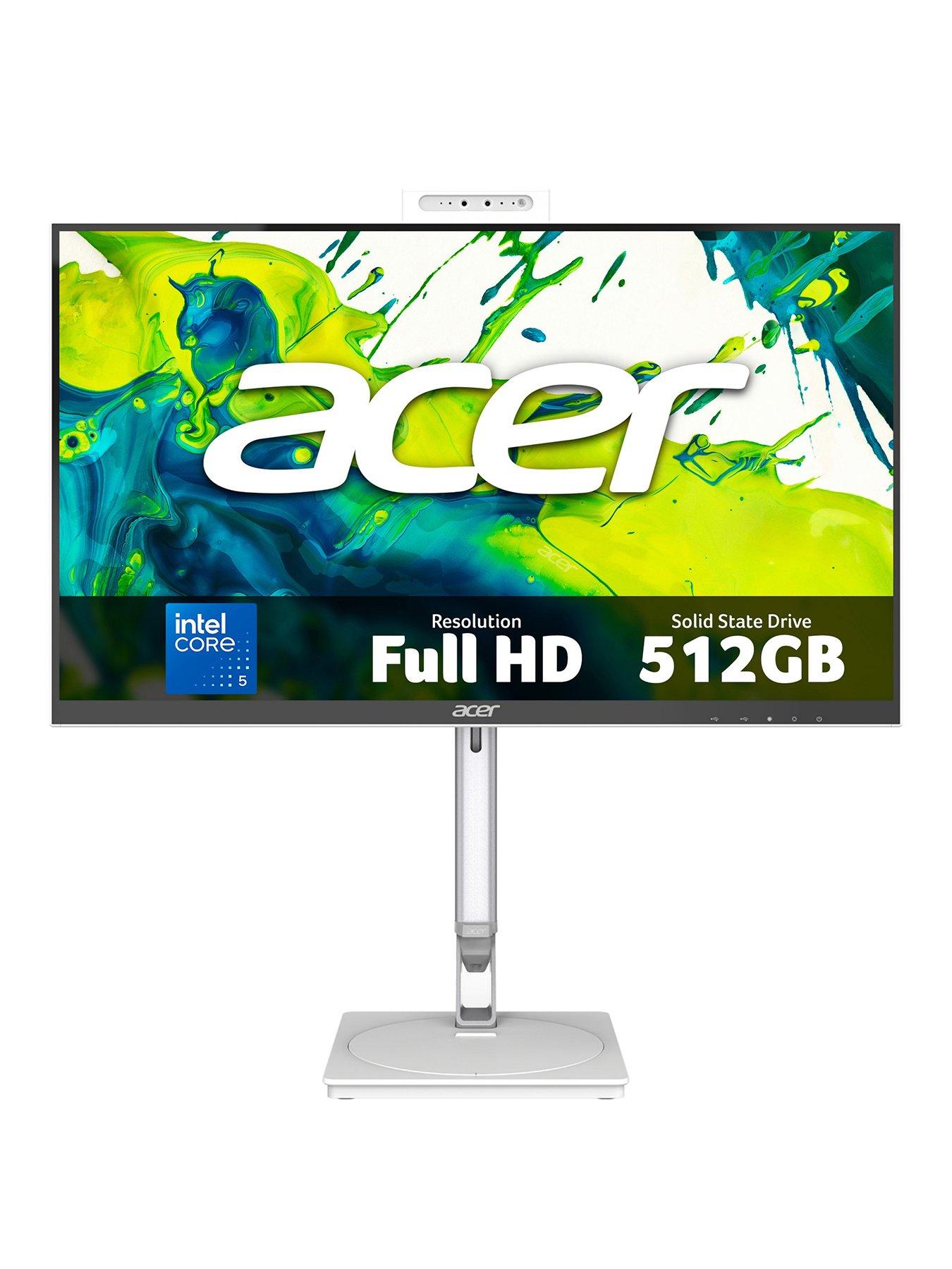 Image 1 of 7 of Acer C24D AIO Desktop - Intel Core 5, 16GB RAM, 512GB SSD, 23.8in FHD , White
