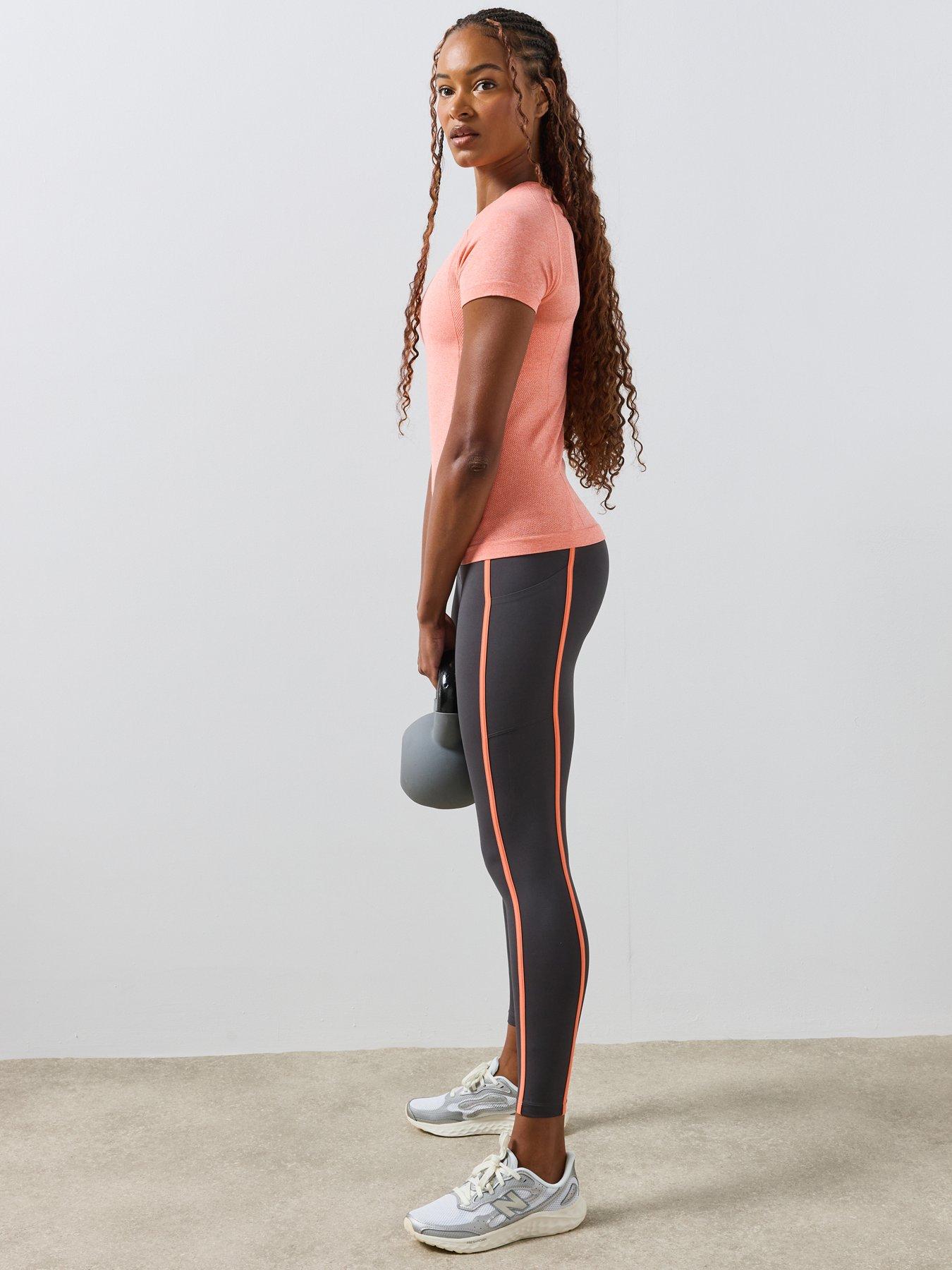 Image 5 of 6 of Sweaty Betty Womens Training Athlete Seamless Stretch Workout T-Shirt - Orange