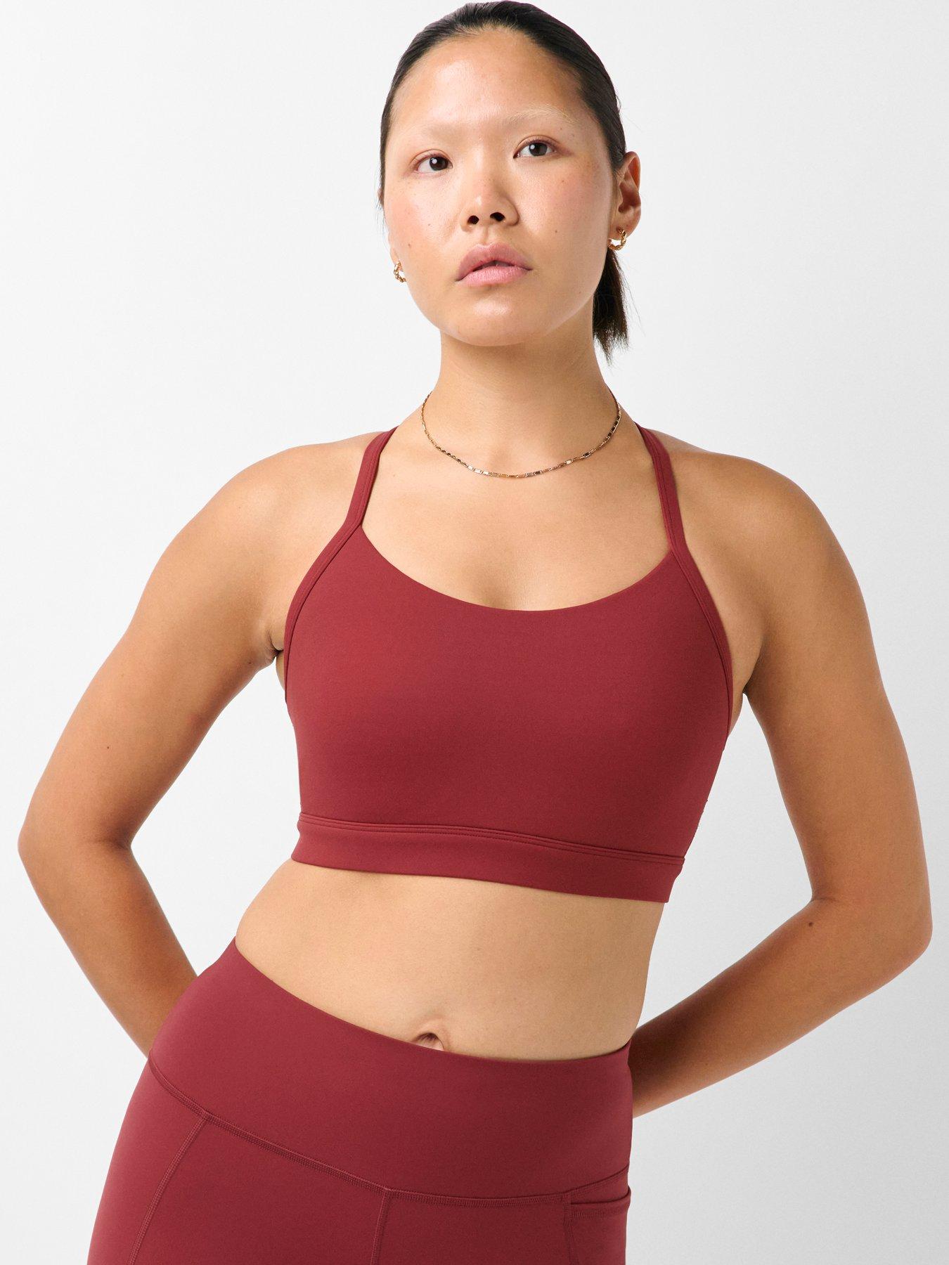 Image 1 of 4 of Sweaty Betty Womens Empower Medium Support Adjustable Sports Bra - Red