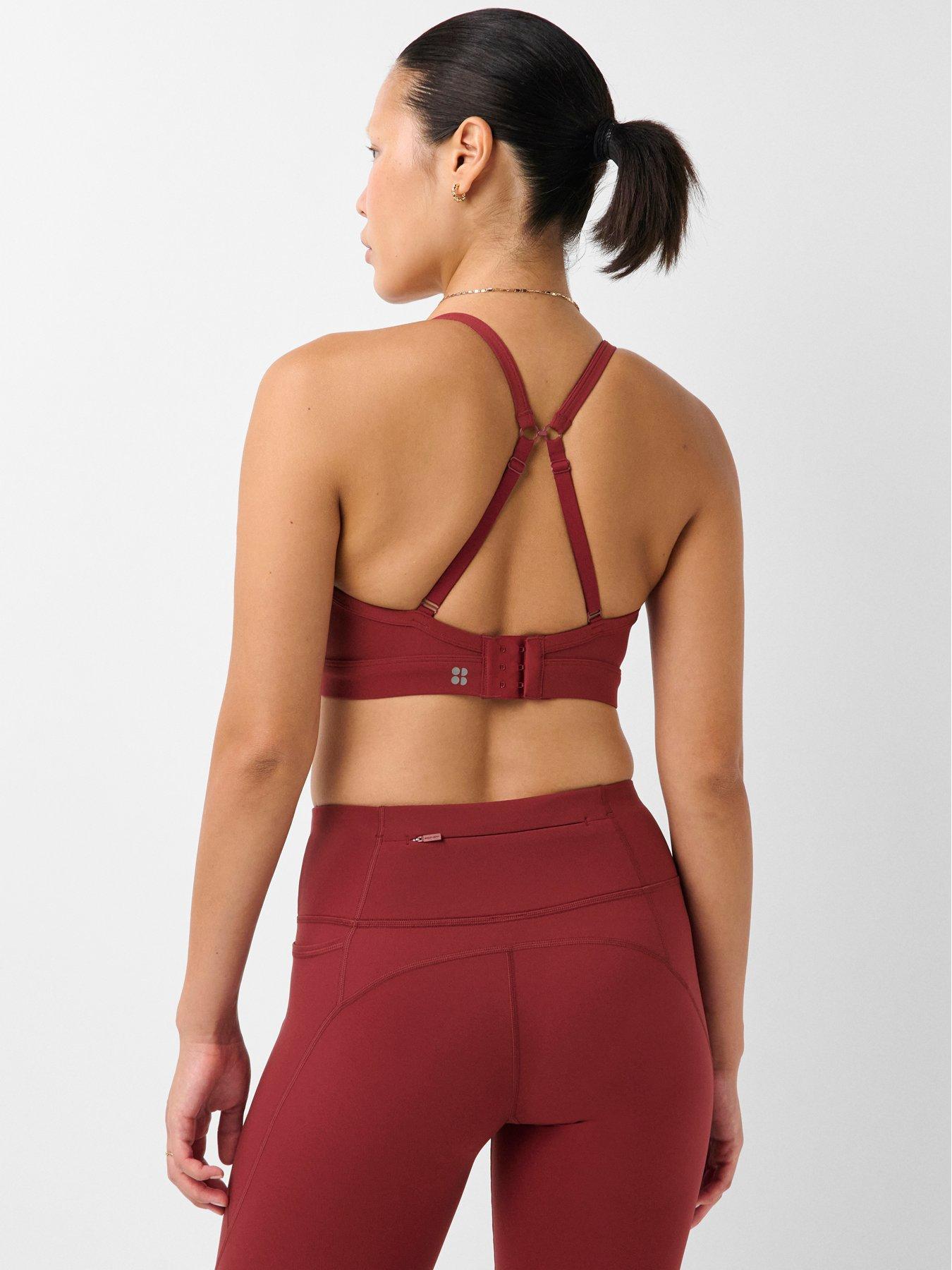 Image 2 of 4 of Sweaty Betty Womens Empower Medium Support Adjustable Sports Bra - Red