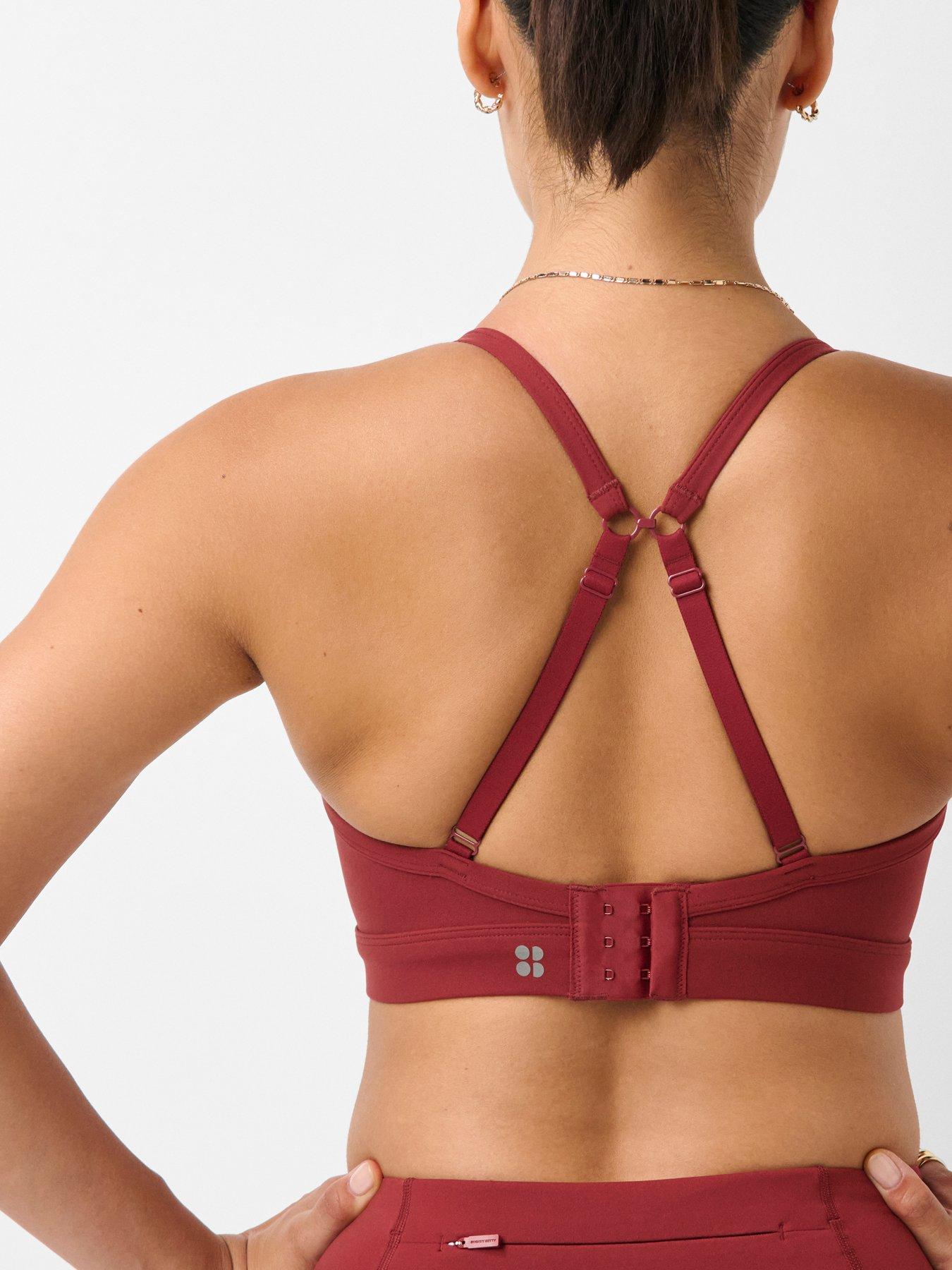 Image 4 of 4 of Sweaty Betty Womens Empower Medium Support Adjustable Sports Bra - Red