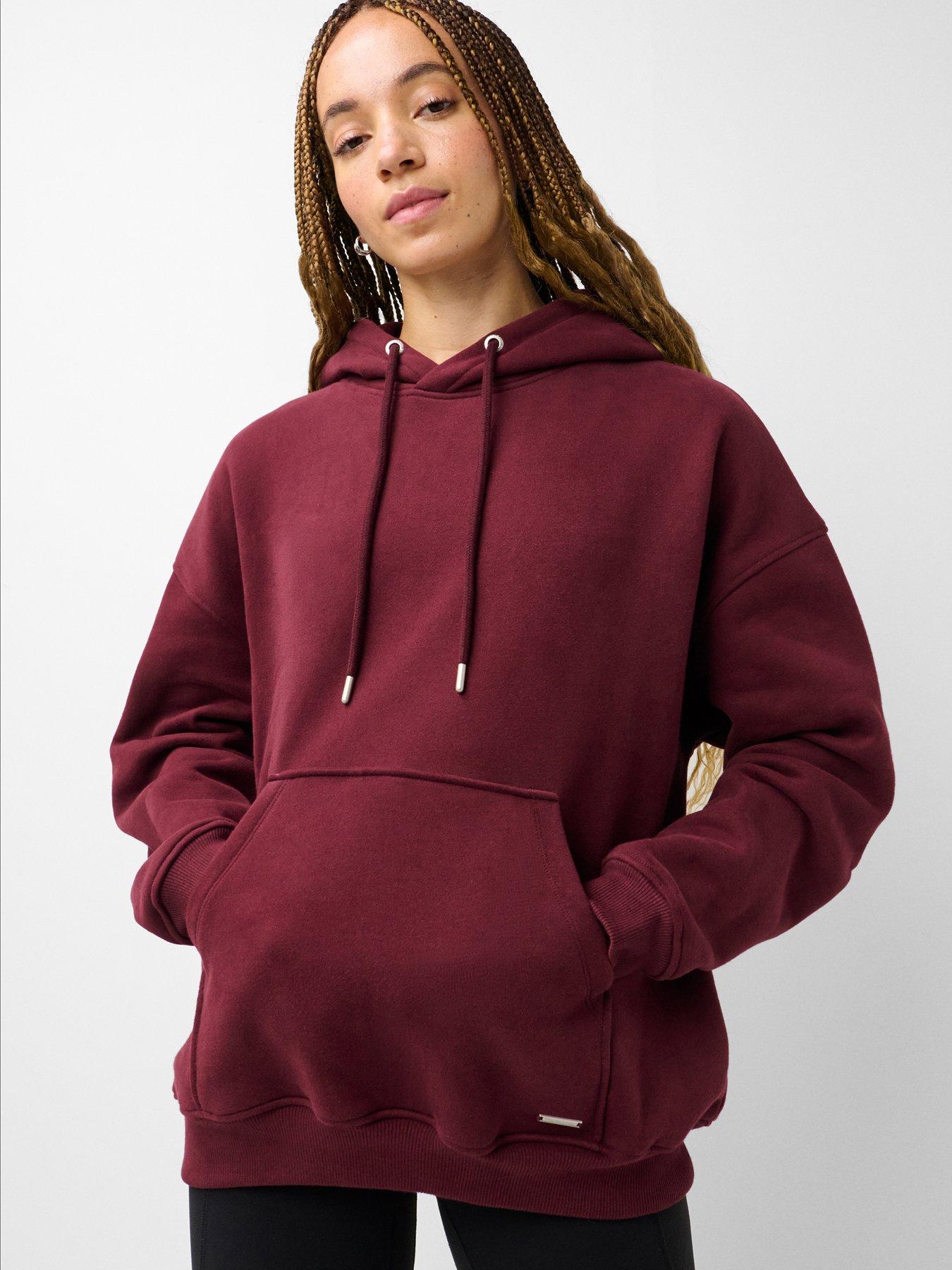 Image 1 of 5 of Sweaty Betty Womens Premium Brushed Drawcord Hood Kangaroo Pocket Hoodie - Red