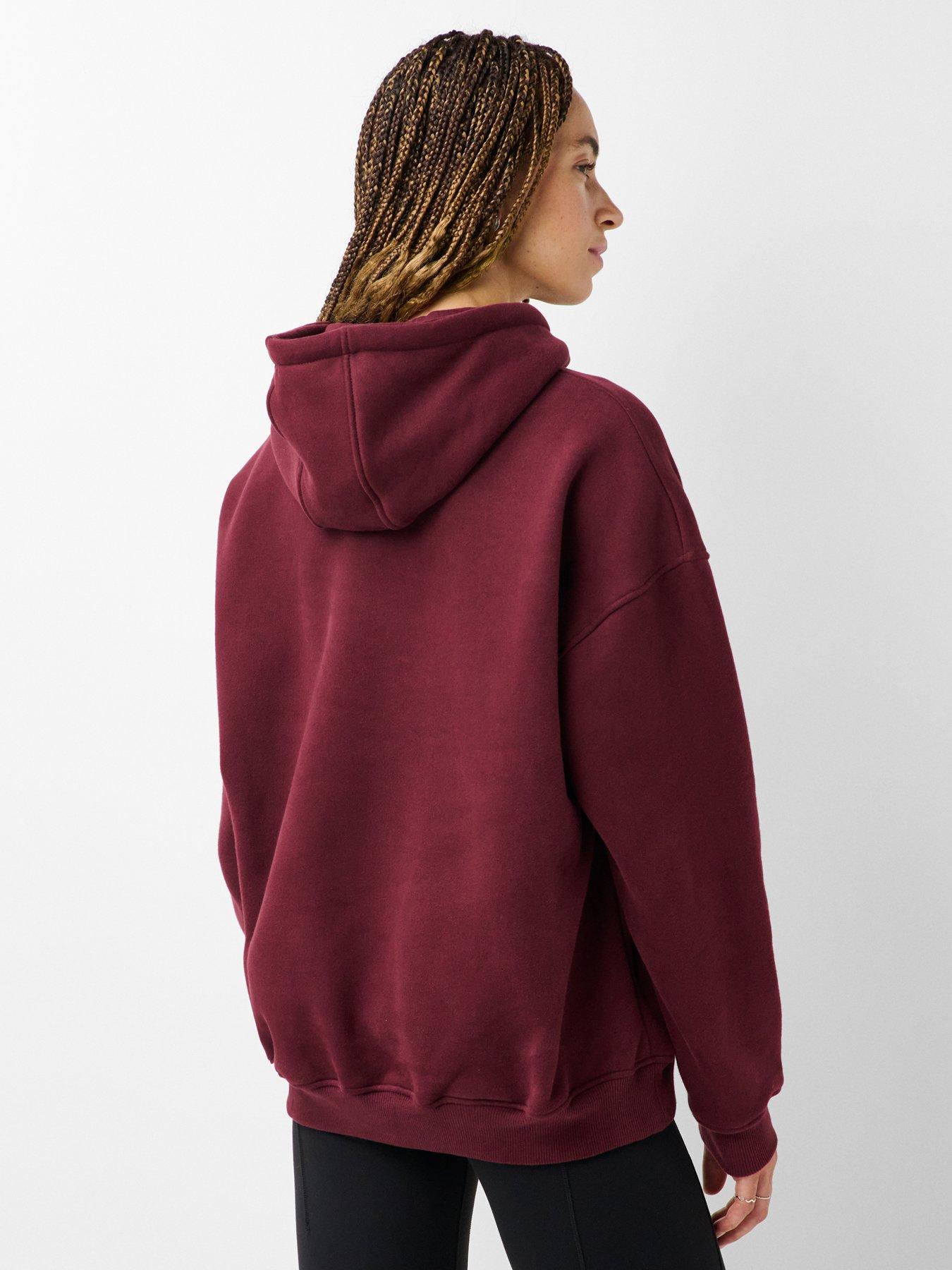 Image 2 of 5 of Sweaty Betty Womens Premium Brushed Drawcord Hood Kangaroo Pocket Hoodie - Red