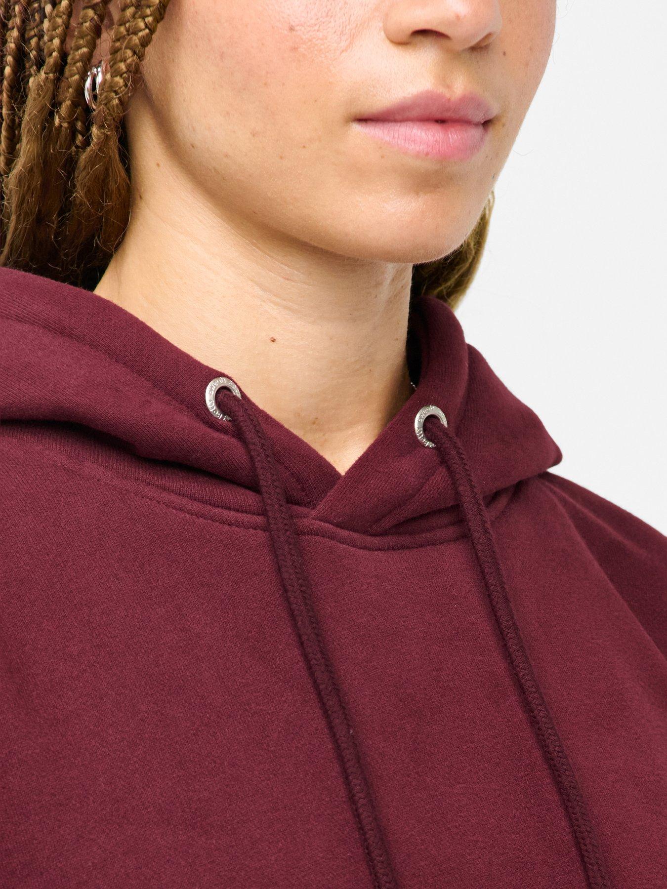 Image 4 of 5 of Sweaty Betty Womens Premium Brushed Drawcord Hood Kangaroo Pocket Hoodie - Red