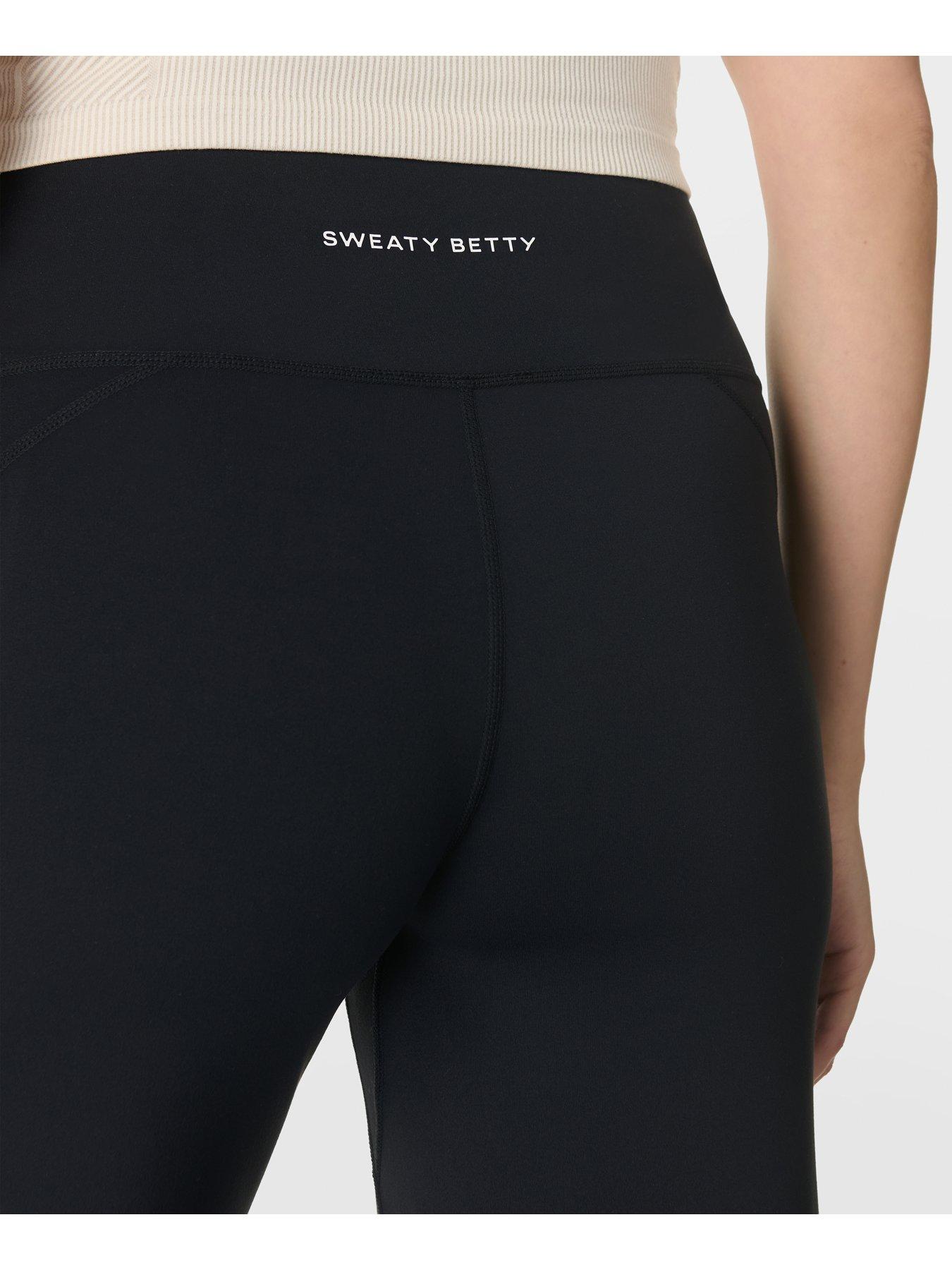 Image 4 of 4 of Sweaty Betty Womens All Day Ultra-Soft High-Rise Wide Leg 30-Inch Trousers - Black
