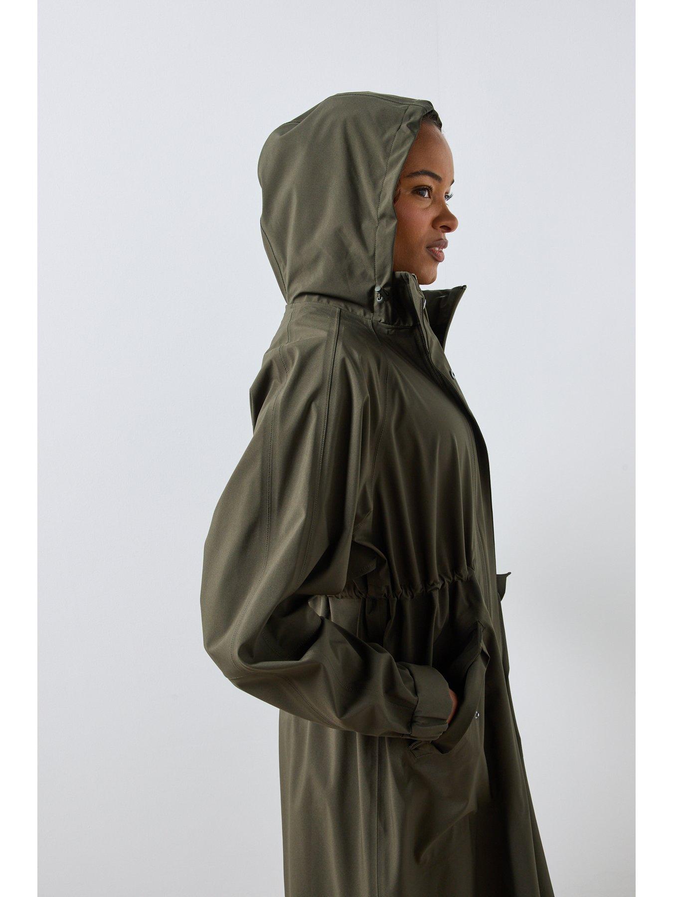 Image 5 of 6 of Sweaty Betty Womens Motion Waterproof Longline Parka - Green