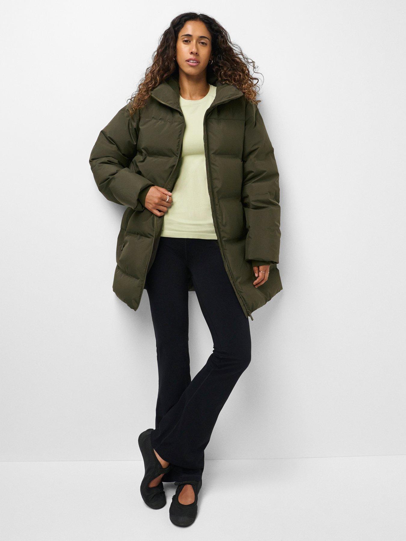 Image 3 of 7 of Sweaty Betty Womens Nimbus Midi Waterproof Down Puffer Jacket - Green