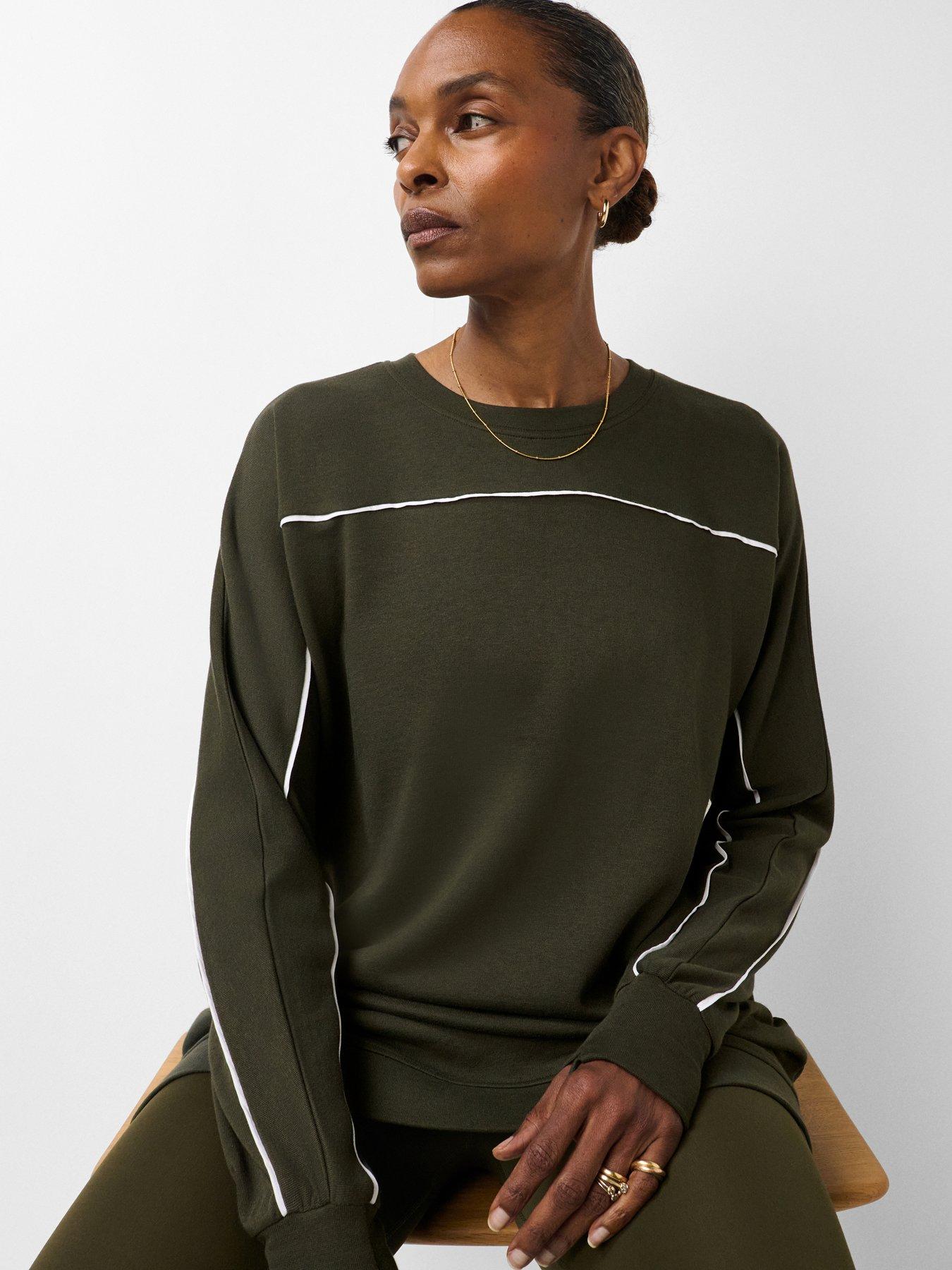 Image 4 of 6 of Sweaty Betty Womens After Class Yoke Longline Sweatshirt - Green