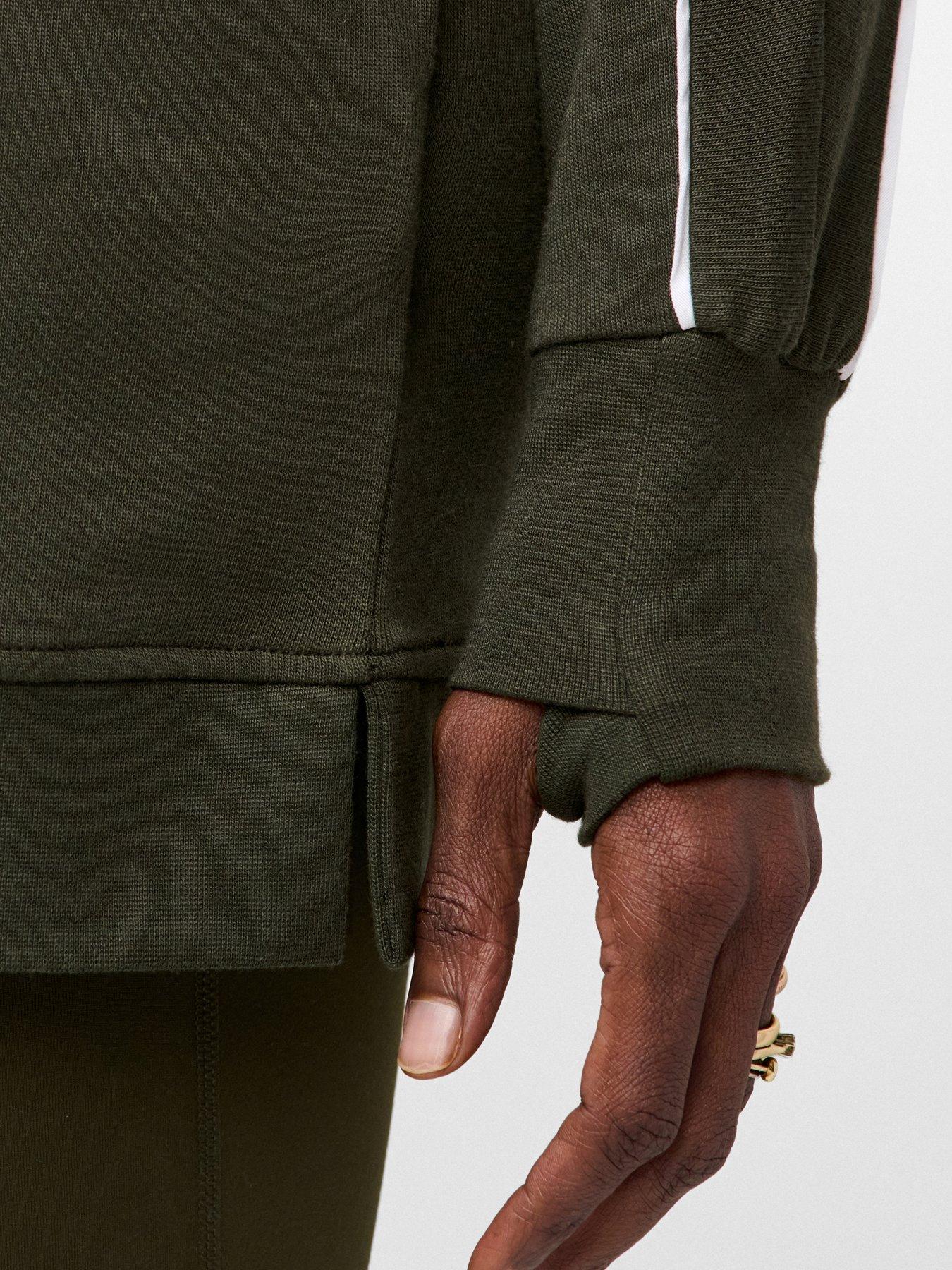 Image 6 of 6 of Sweaty Betty Womens After Class Yoke Longline Sweatshirt - Green