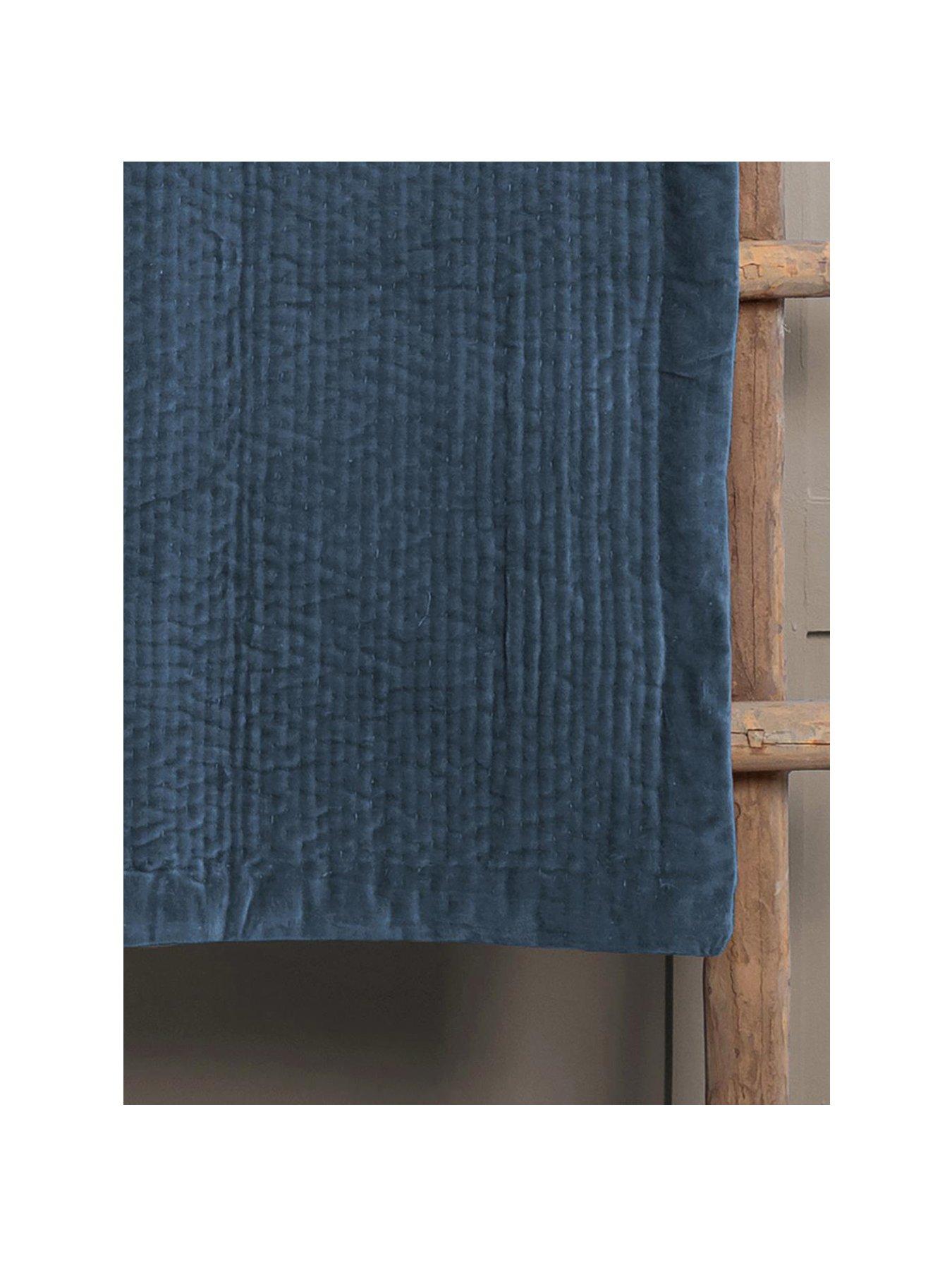 Image 2 of 6 of Haze Velvet 140x220 Throw Bluebell