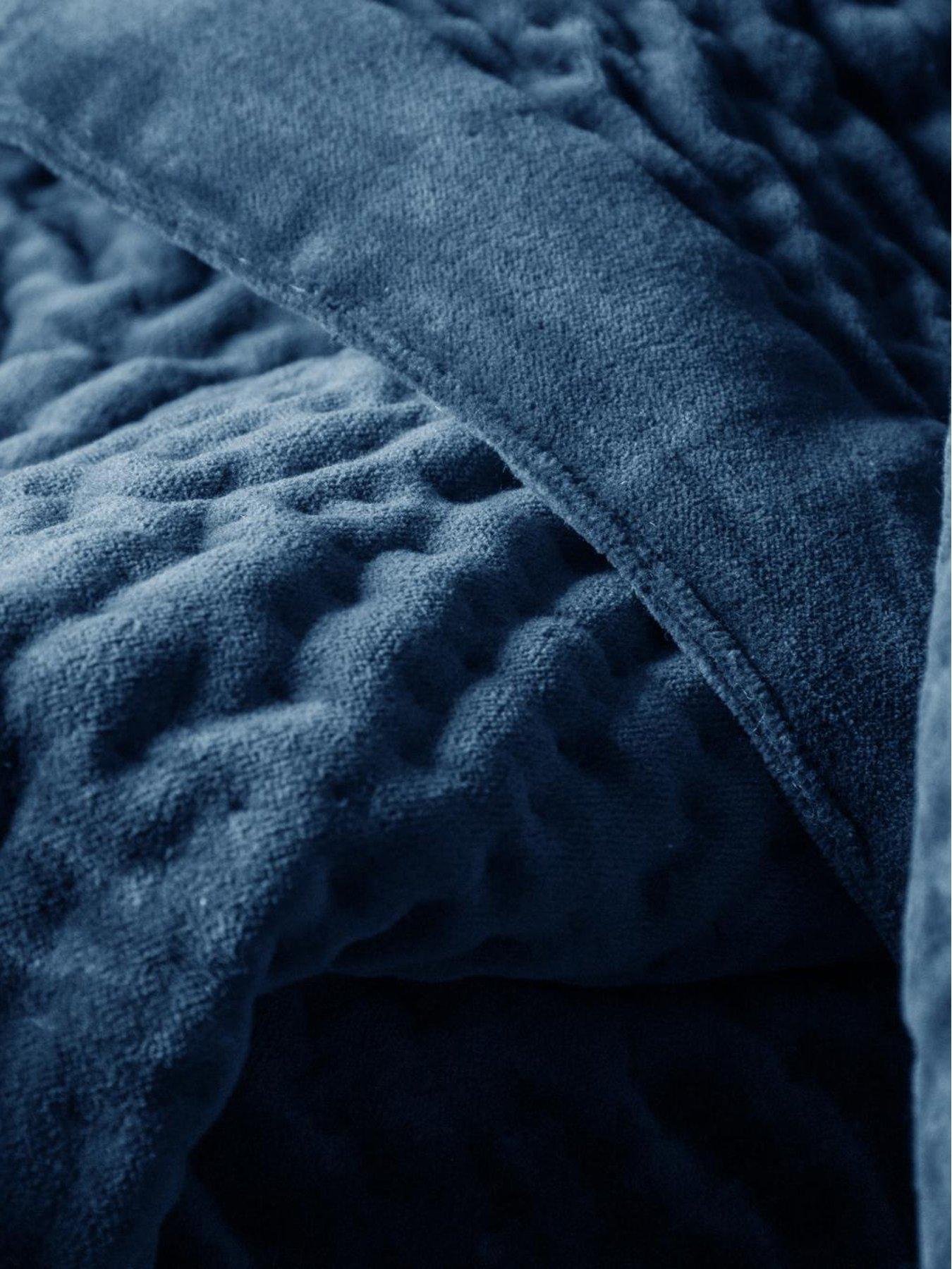 Image 3 of 6 of Haze Velvet 140x220 Throw Bluebell
