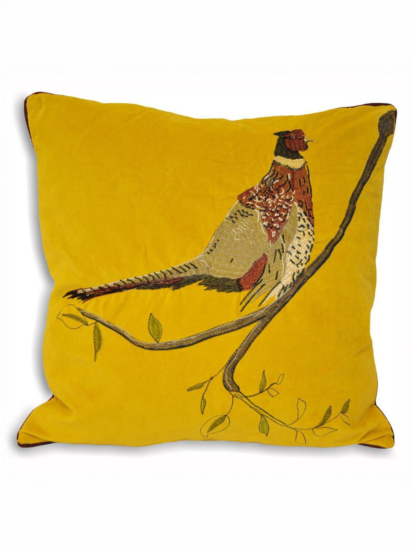Image 1 of 2 of Paoletti H/velvet 45x45 Polyester Cushion Pheasant Must