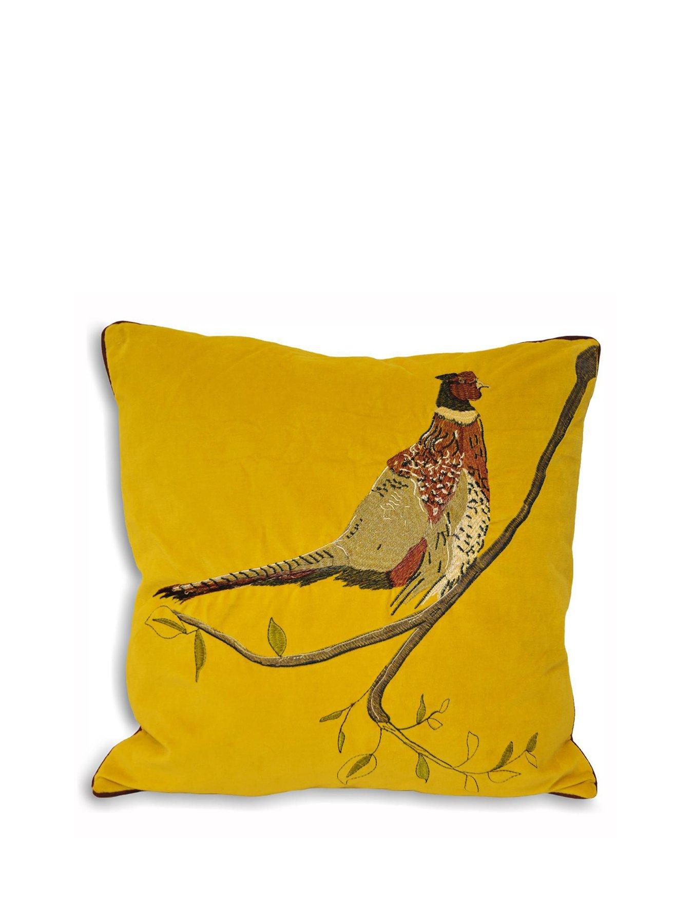 Image 2 of 2 of Paoletti H/velvet 45x45 Polyester Cushion Pheasant Must