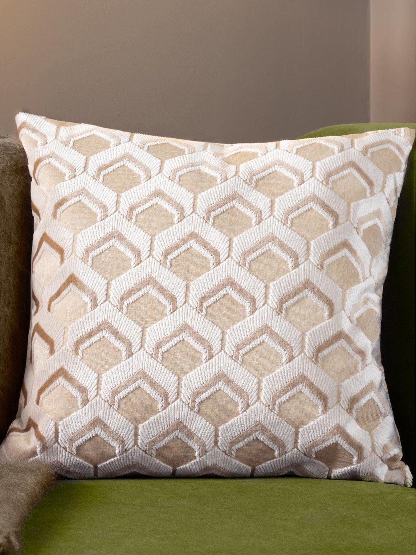Image 1 of 6 of Paoletti Ledbury 45x45 Polyester Cushion Warm Taupe