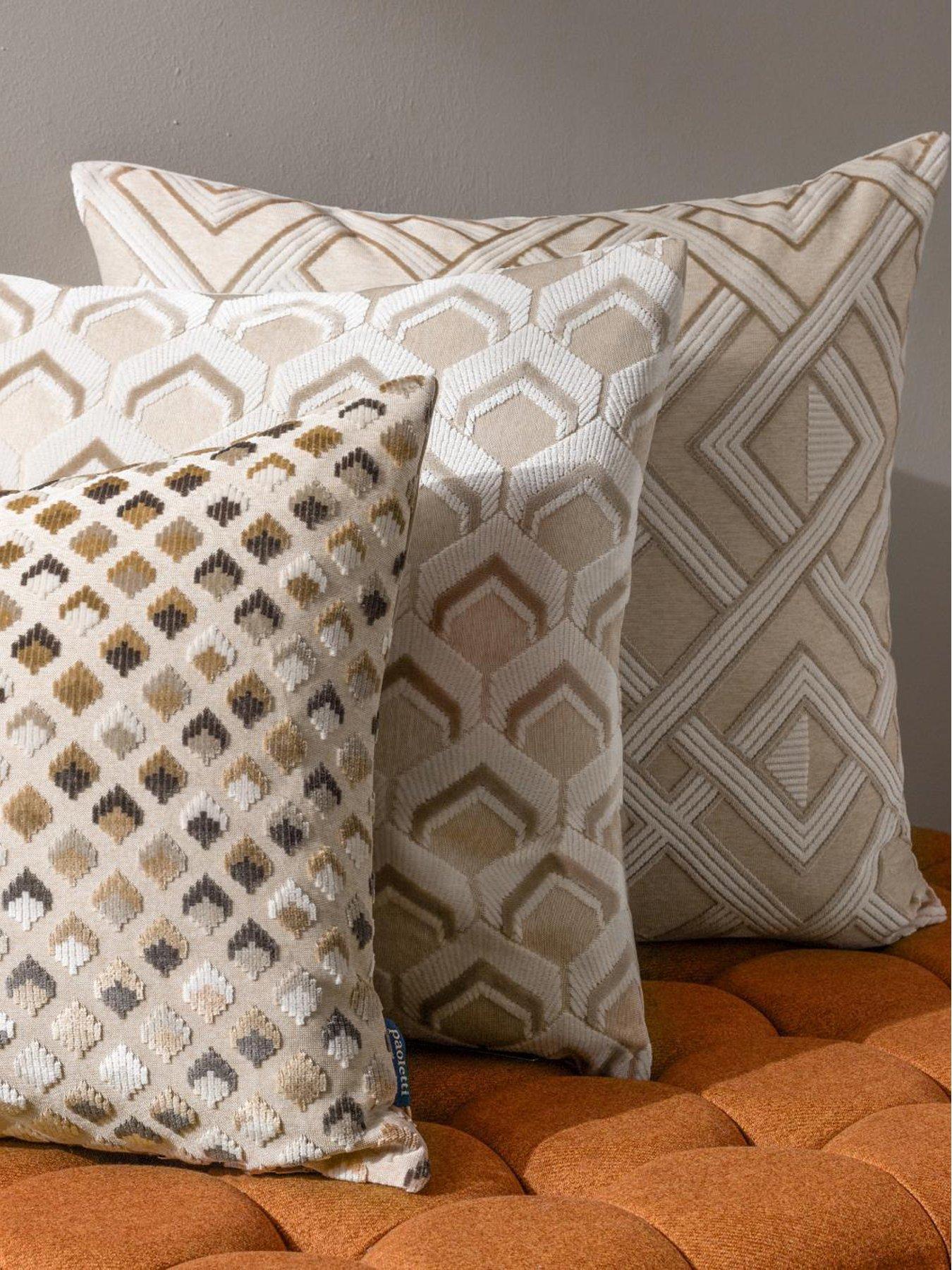 Image 6 of 6 of Paoletti Ledbury 45x45 Polyester Cushion Warm Taupe