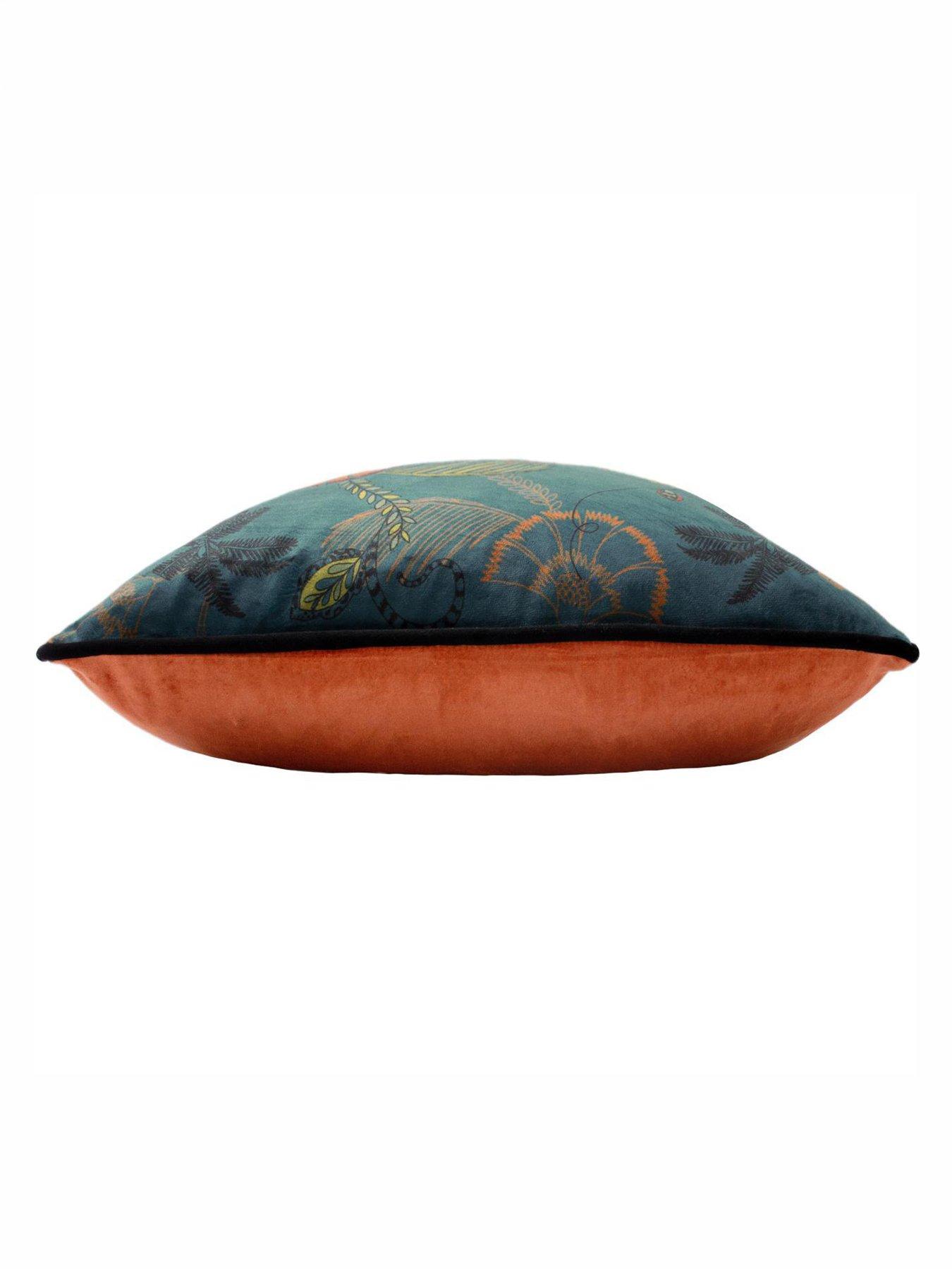 Image 4 of 4 of Paoletti Tropica Cheetah 45x45 Polyester Cushion Teal