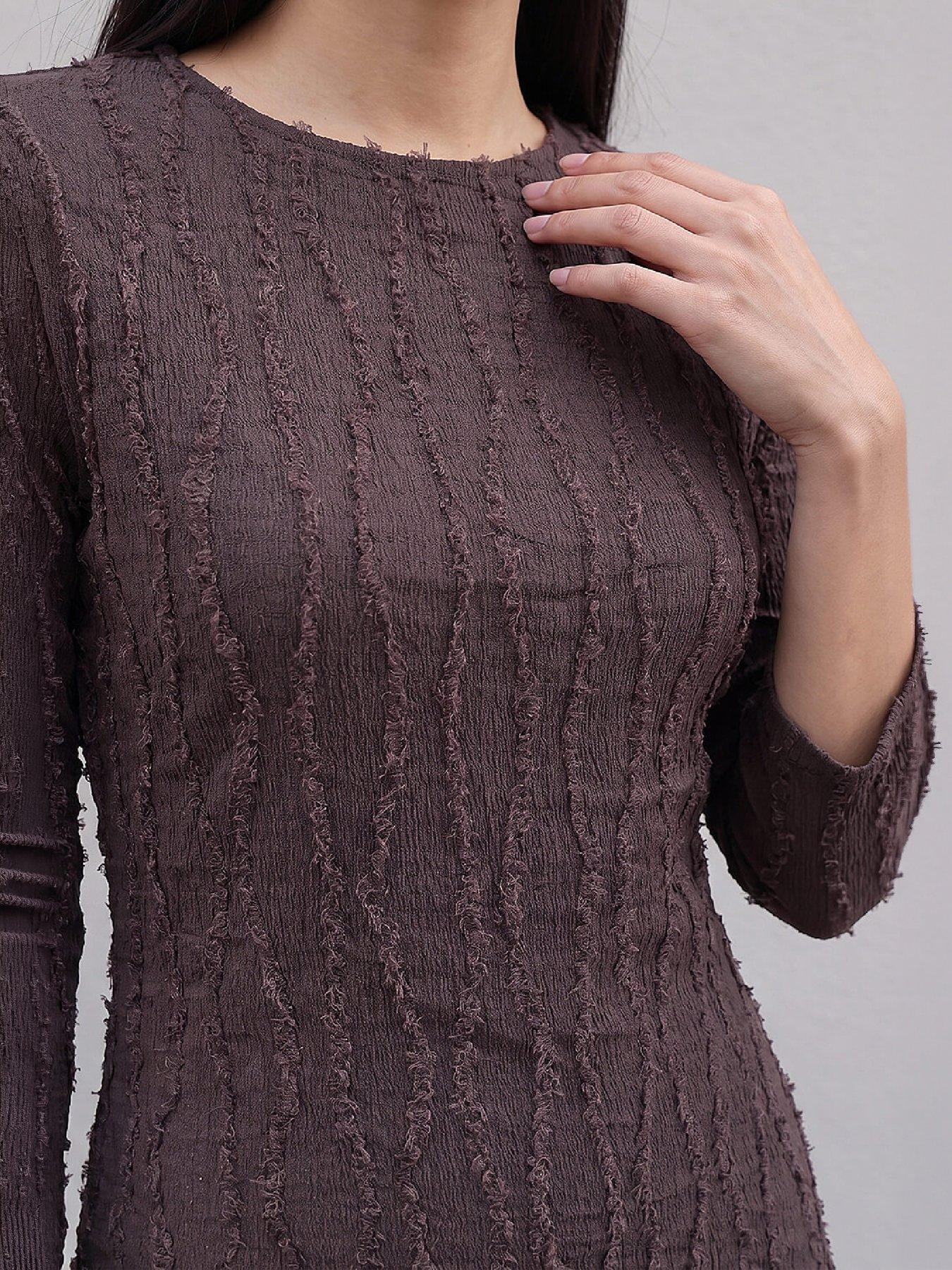 Image 2 of 4 of Roman Textured Midi Dress