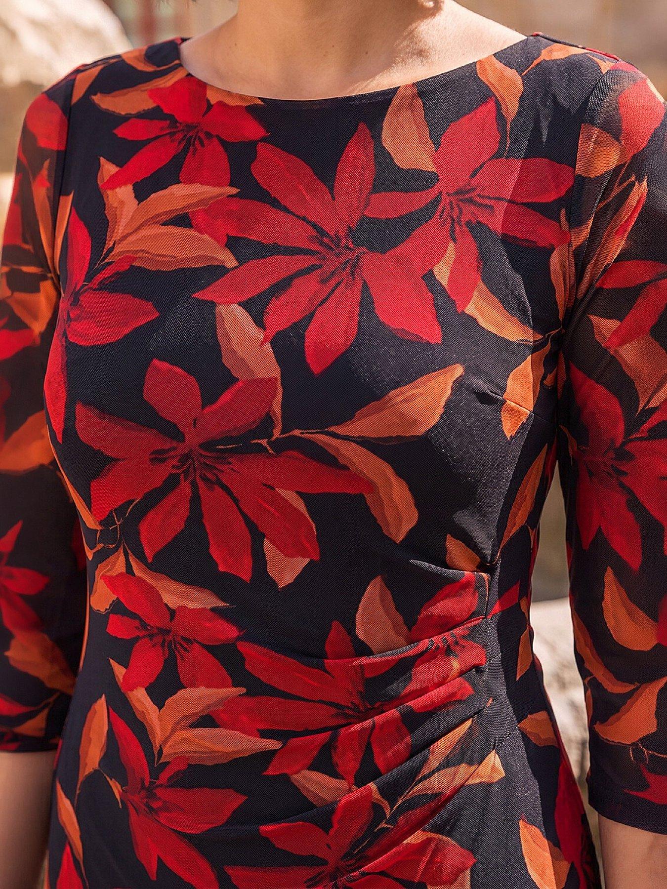 Image 2 of 4 of Roman Floral Print Dress