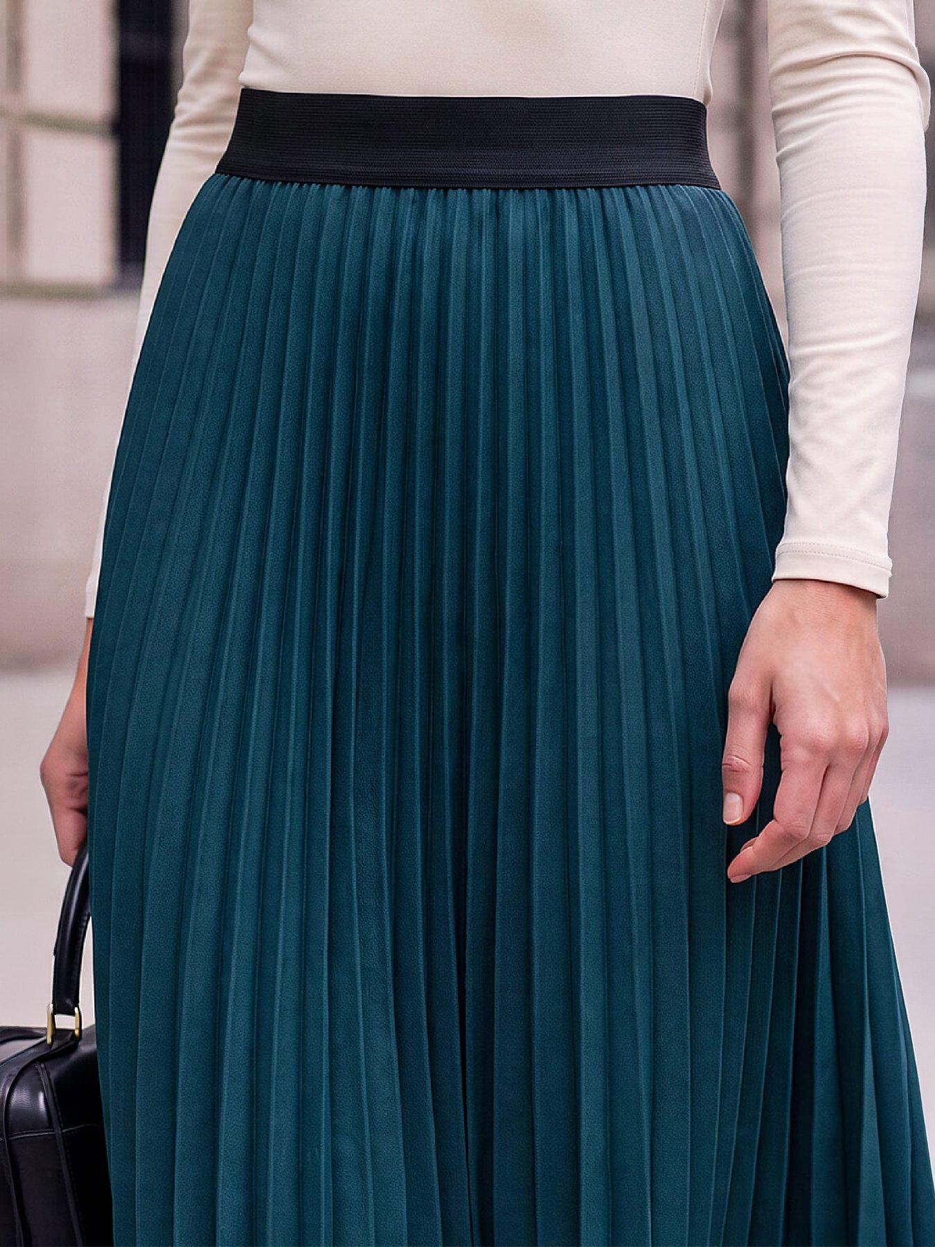 Image 2 of 4 of Roman Pleated Midi Skirt