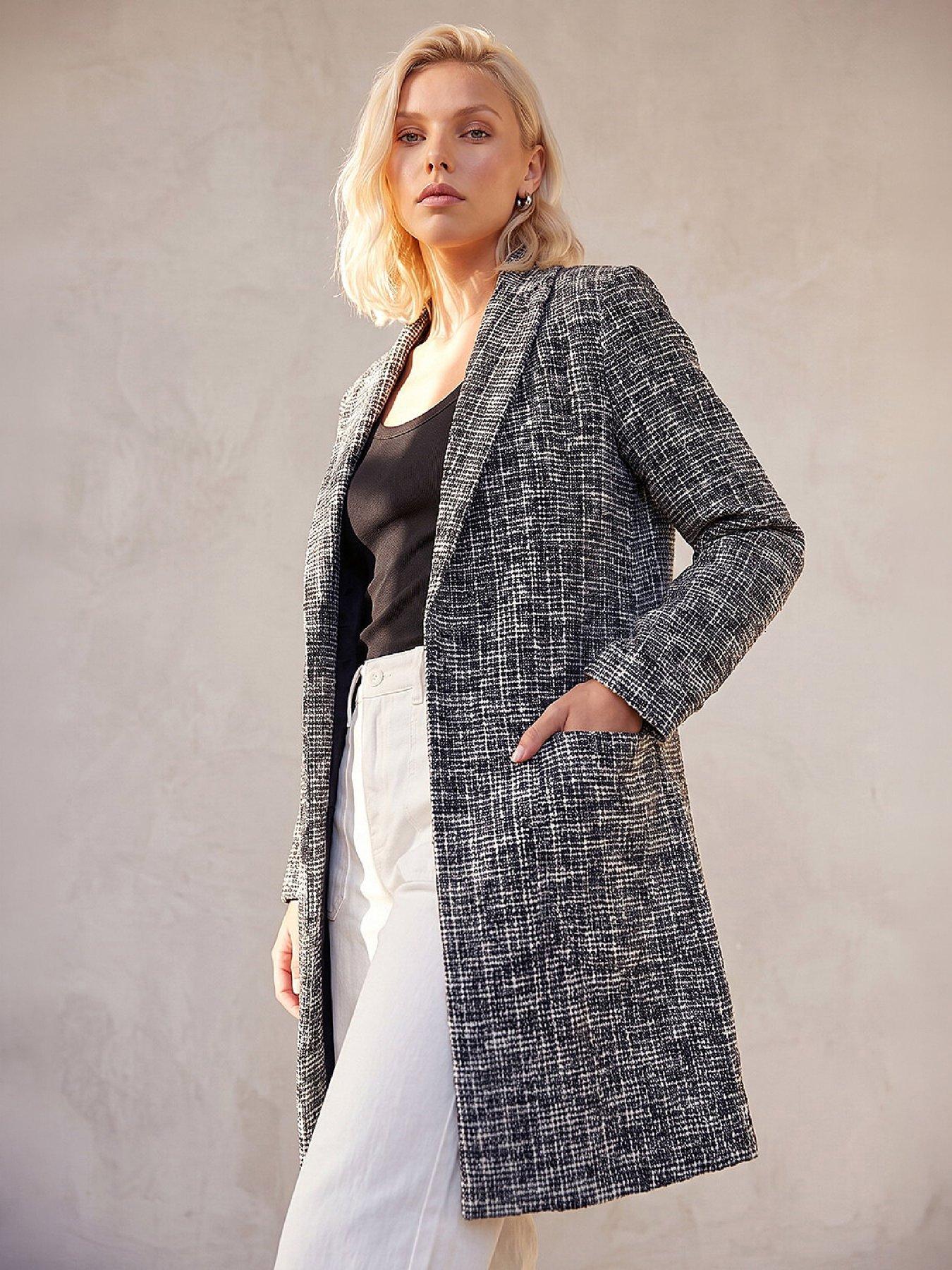Image 1 of 4 of Roman Womens Petite Boucle Collared Patch Pocket Jacket - Black
