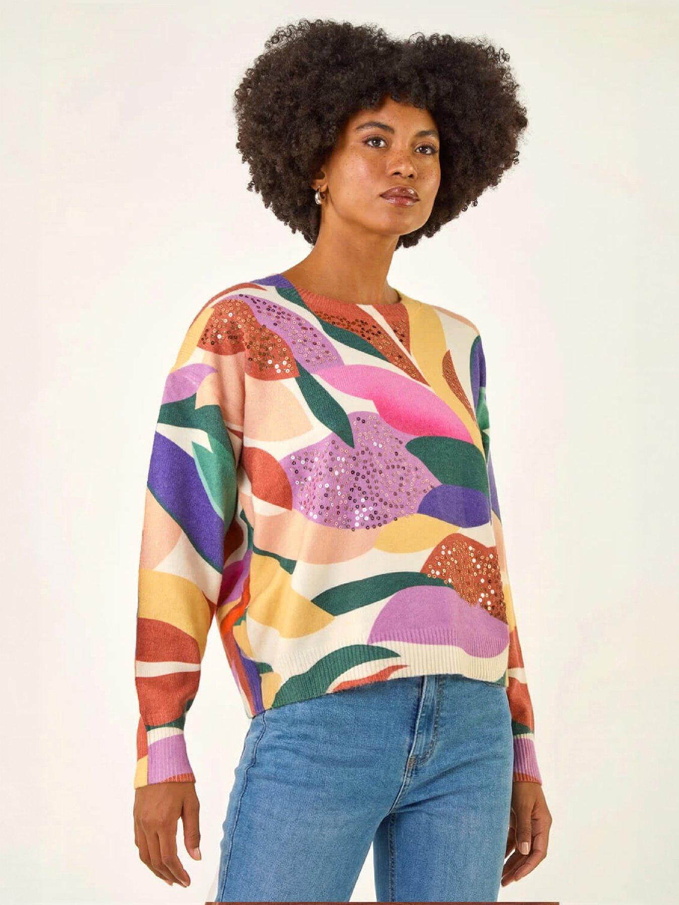 Image 1 of 4 of Roman Sequin Leaf Knit Jumper