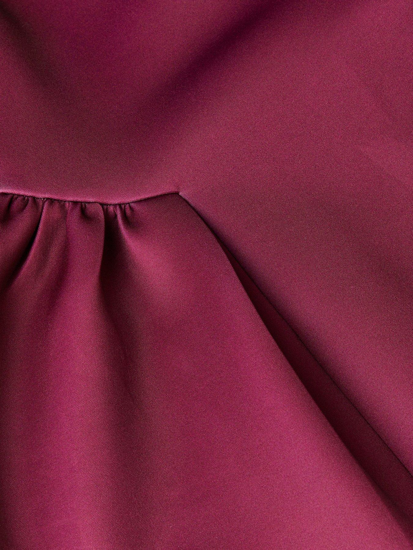 Image 4 of 4 of Monsoon Girls Teen Scuba Molly Prom Dress - Dark Red