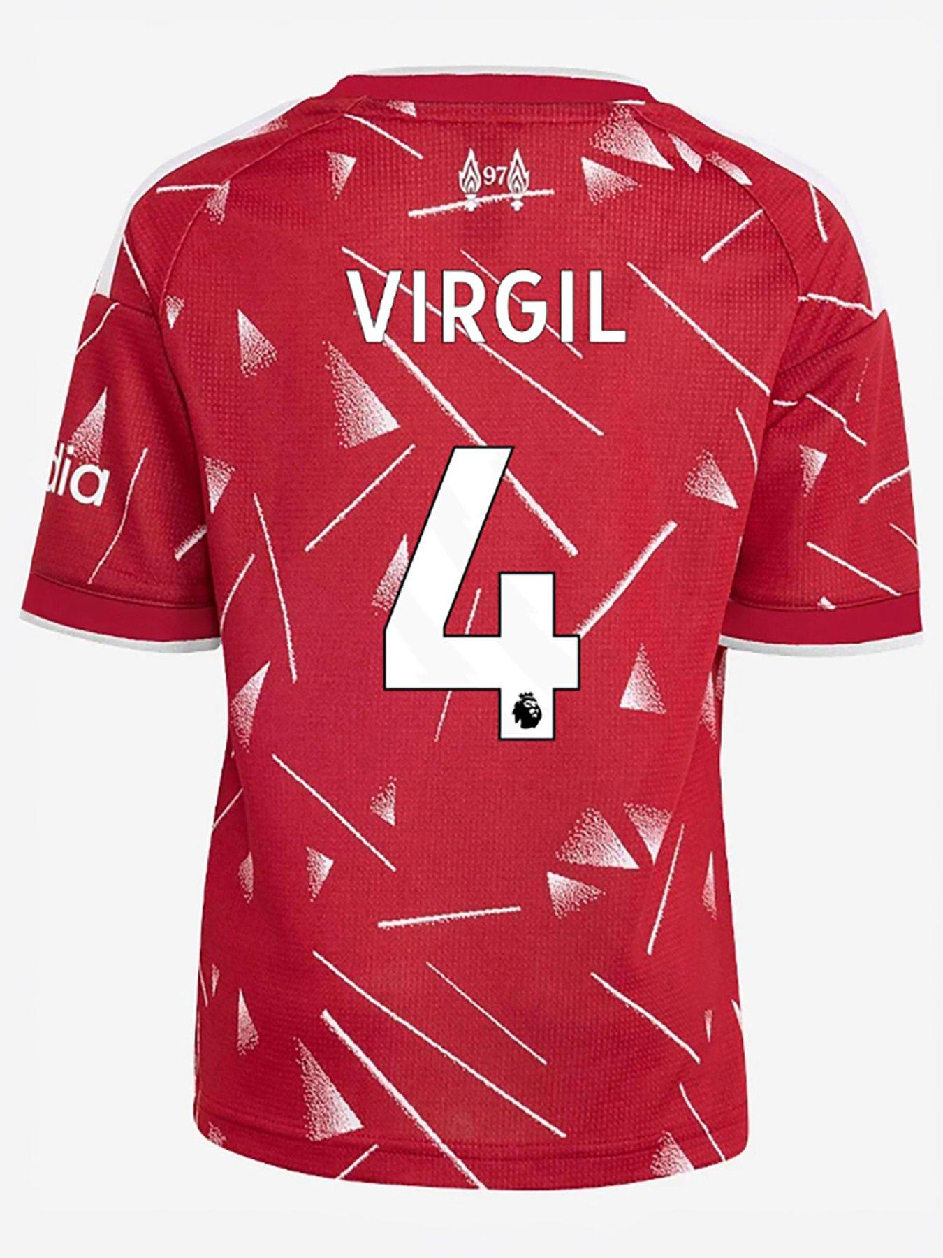 adidas Junior Liverpool Van Dijk 4 Home 26/27 Shirt - Red