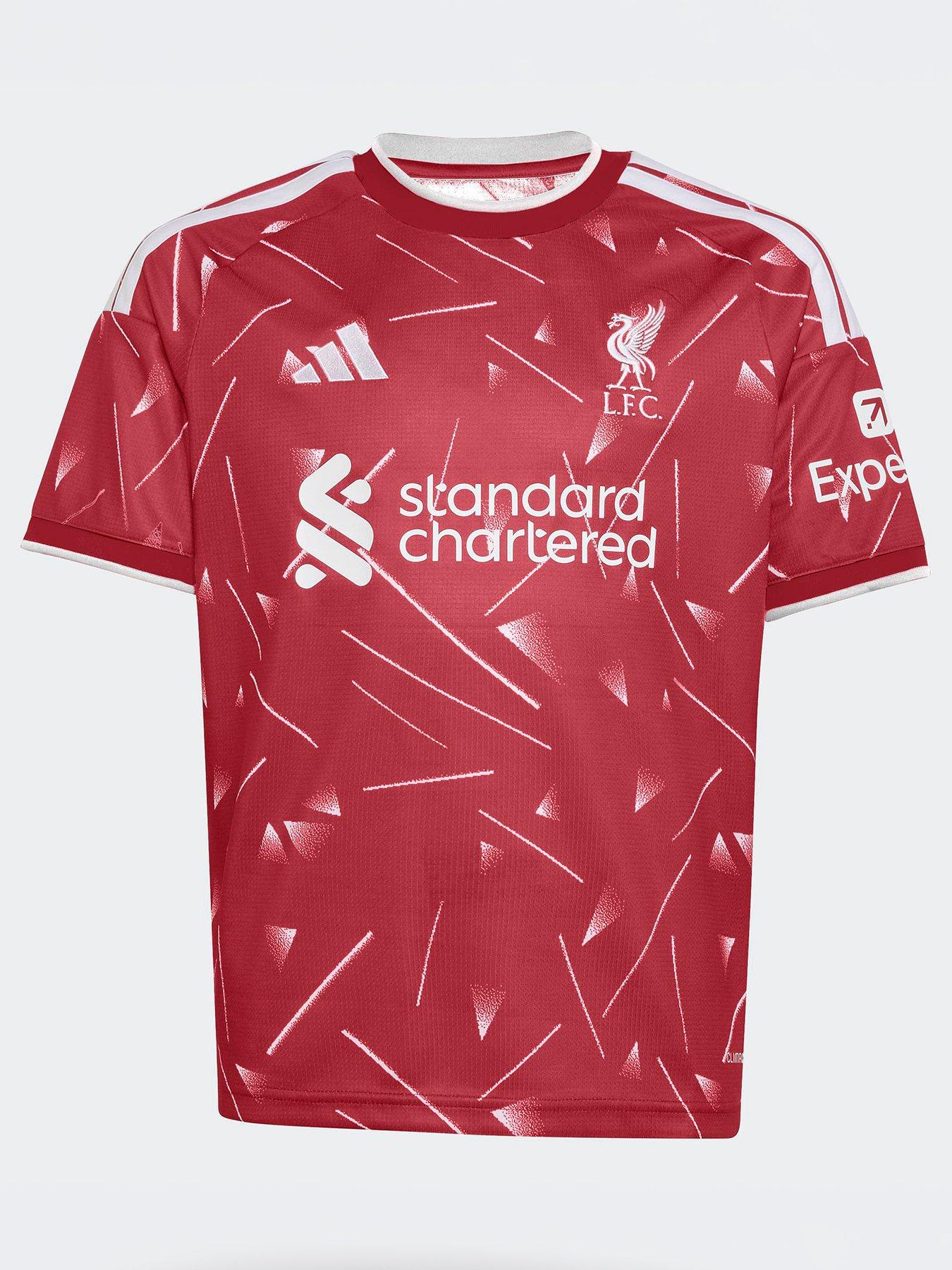 Image 2 of 2 of adidas Junior Liverpool Barcola 29 Home 26/27 Shirt - Red