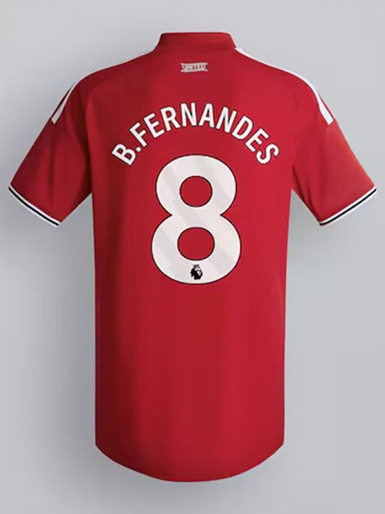 adidas Junior Manchester United Fernandes 8 Home 26/27 Shirt - Red