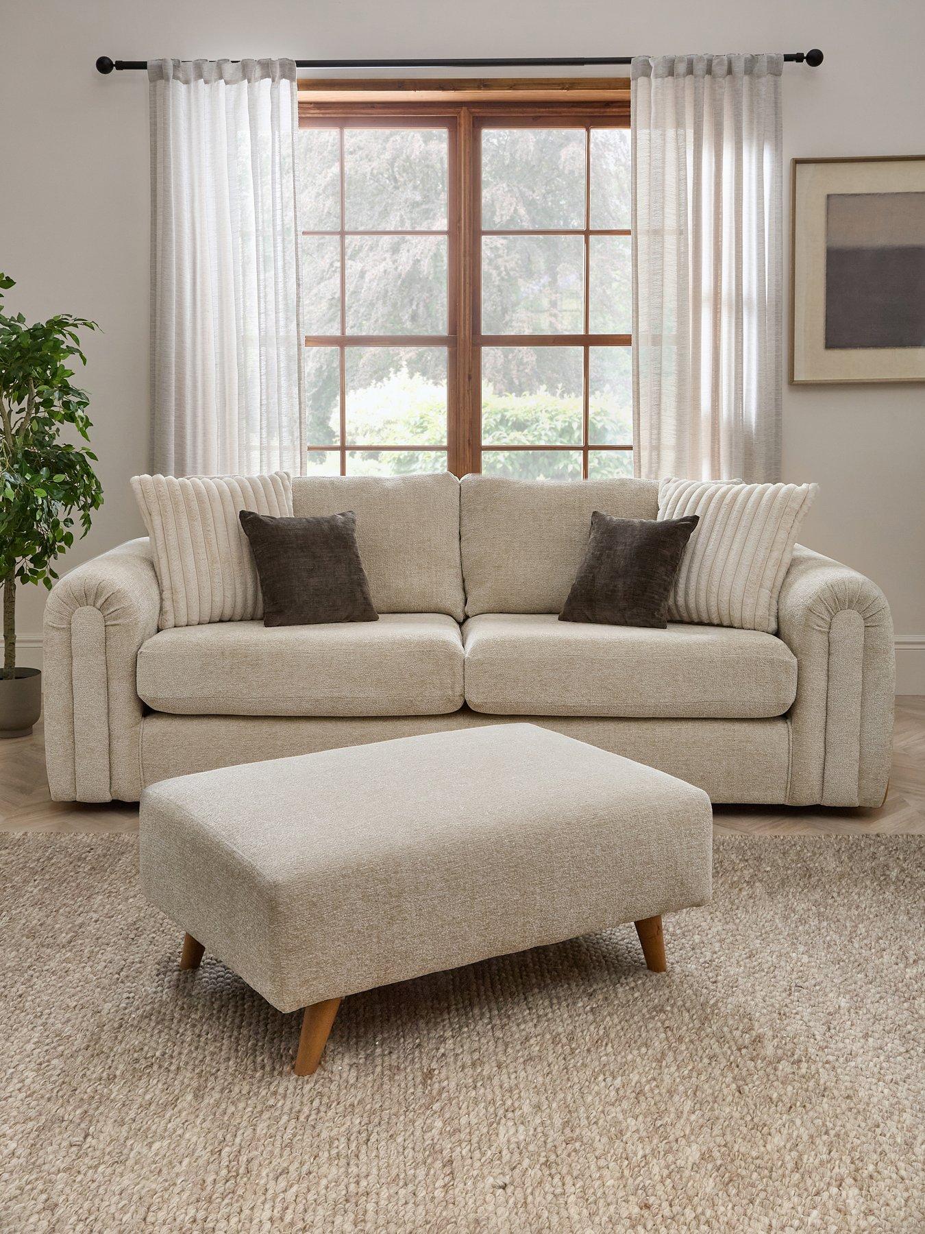 Image 1 of 7 of The Very Collection Alani 3 Seater Sofa + Footstool Set (Buy &amp; SAVE!) - Made to Order in the UK