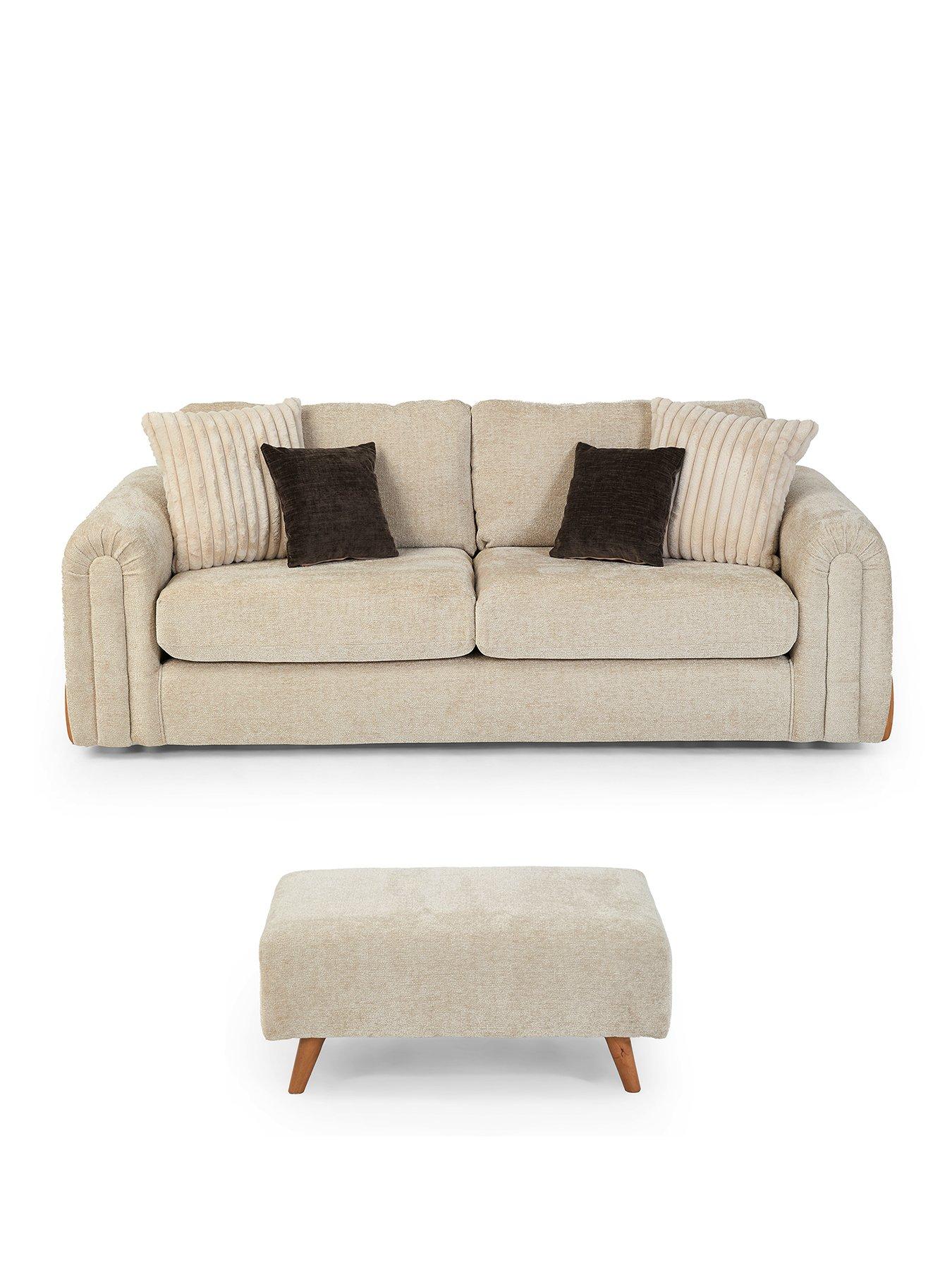 Image 2 of 7 of The Very Collection Alani 3 Seater Sofa + Footstool Set (Buy &amp; SAVE!) - Made to Order in the UK