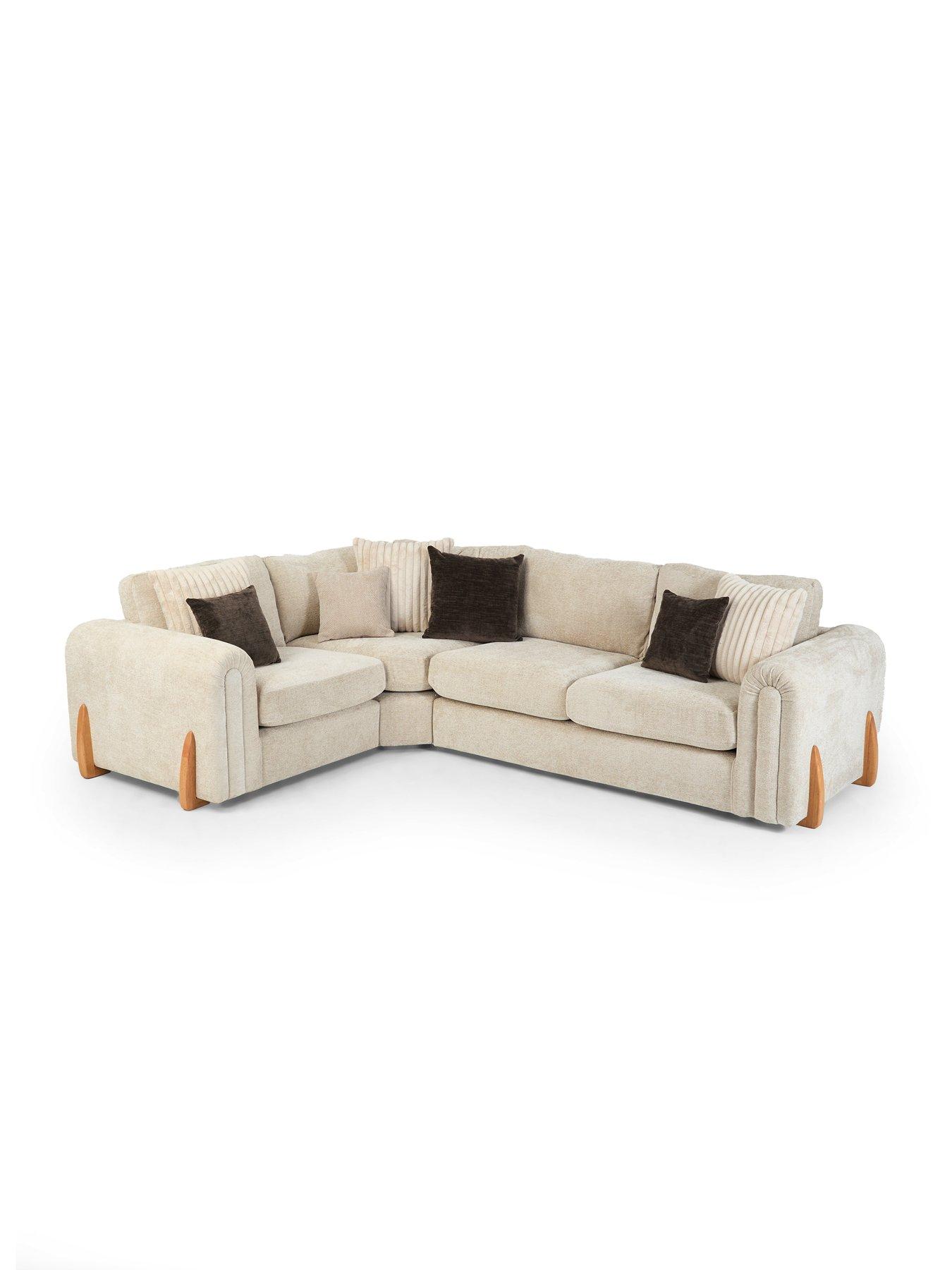 Image 3 of 7 of The Very Collection Alani Left Hand Double Arm Corner Group - Made to Order in the UK