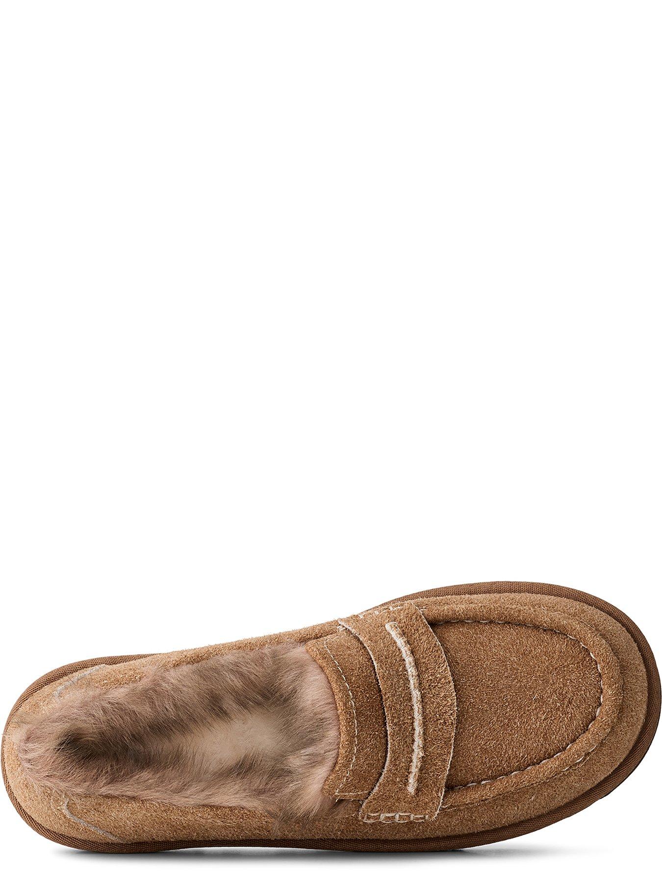Image 2 of 4 of UGG Womens Ellis Plush Lined Lug Sole Loafers - Brown