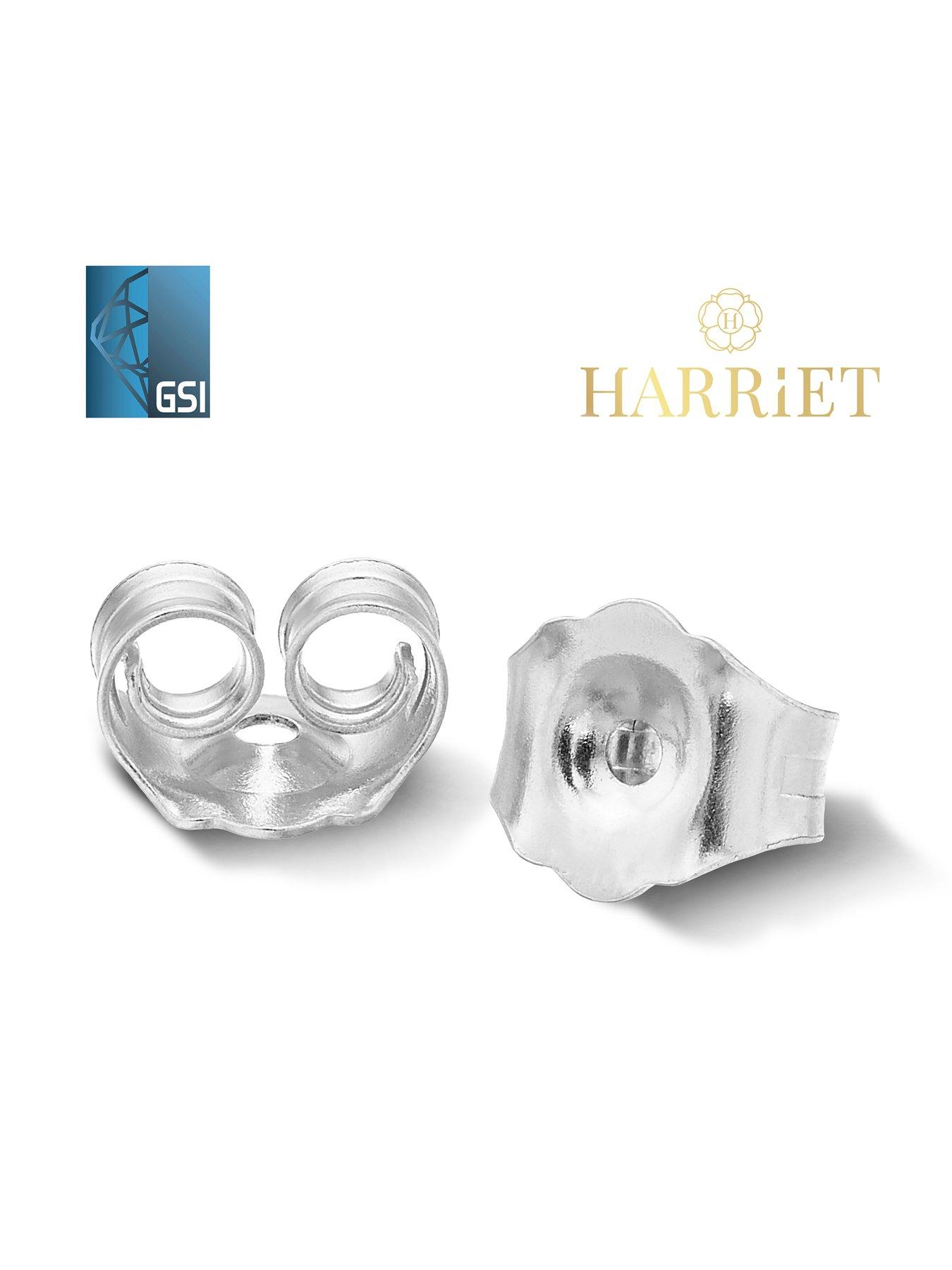 Image 2 of 2 of Harriet by Hsamuel Sterling Silver 0.25ct Lab-Grown Diamond Halo Stud Earrings