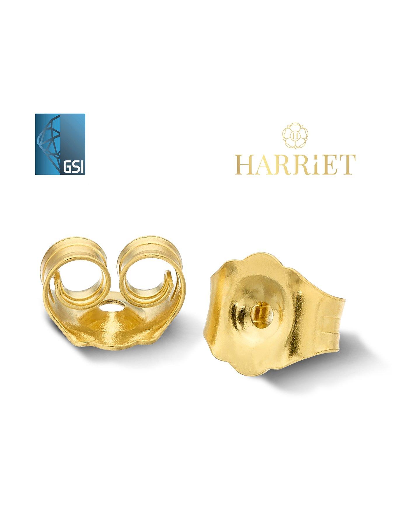 Image 2 of 2 of Harriet Womens Halo Lab-Grown Diamond Stud Earrings - Multi