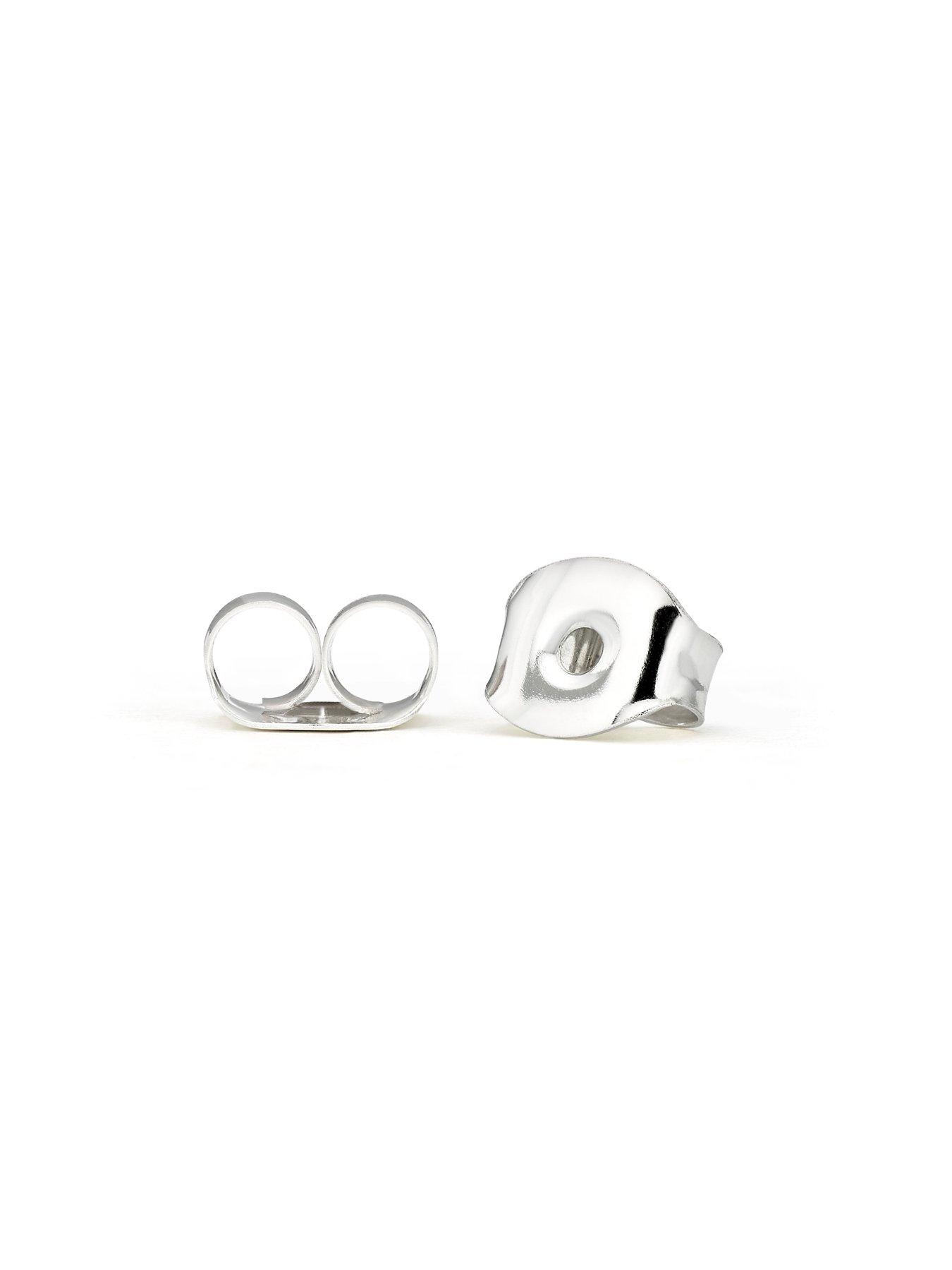 Image 2 of 2 of Ernest Jones Sterling Silver Round 7-7.5mm Stud Earrings