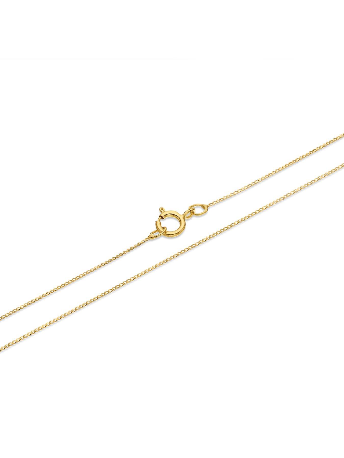 Image 3 of 3 of Ernest Jones Unisex Diamond Detail Cross Pendant Necklace - Gold