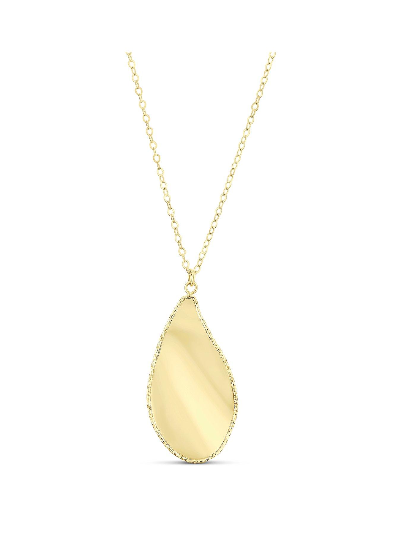 Image 1 of 3 of Ernest Jones 9ct Yellow Gold&nbsp;Leaf Pendant