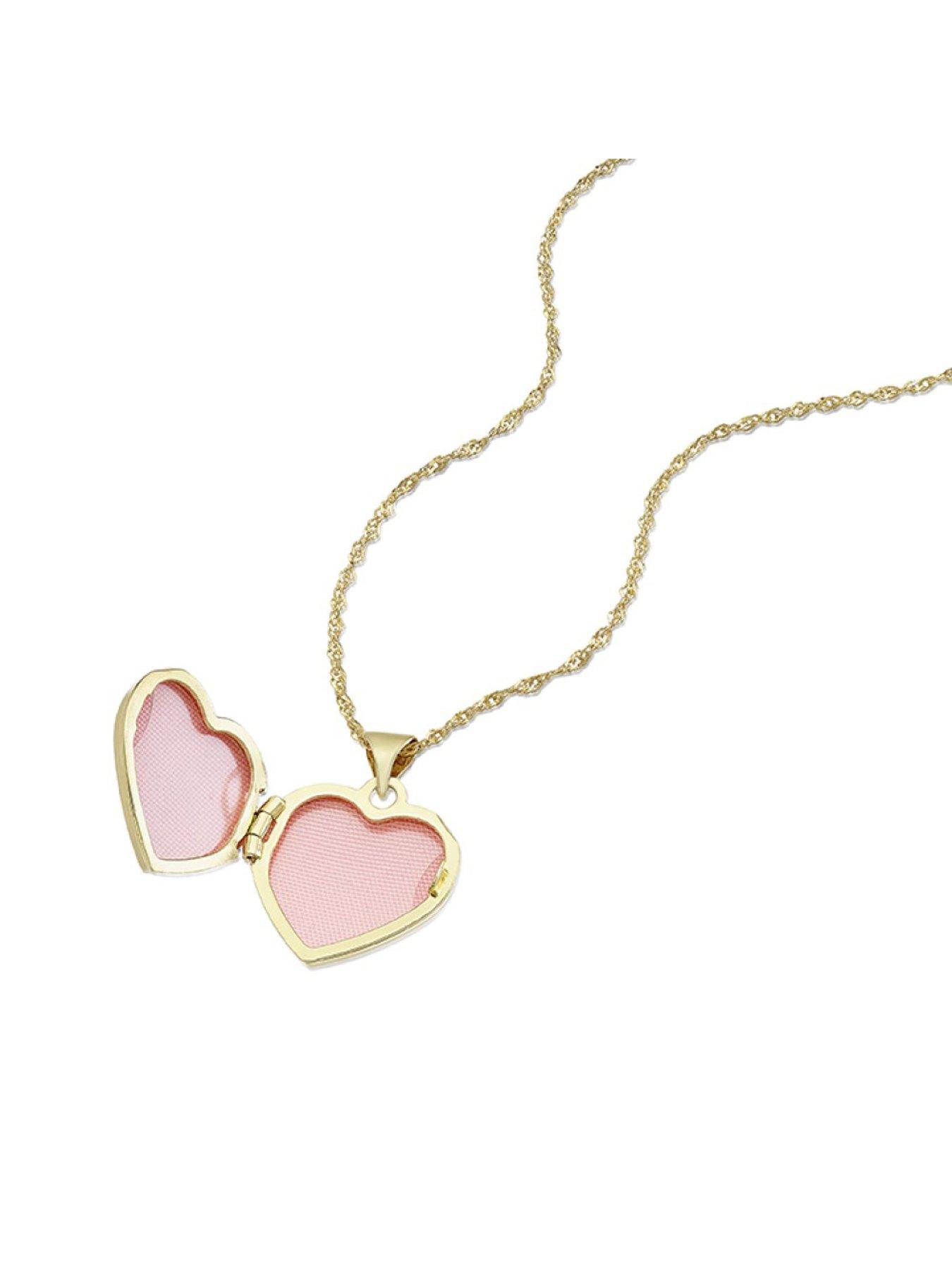 Image 2 of 3 of H. Samuel Womens Diamond Detail Heart Locket Necklace - One Colour