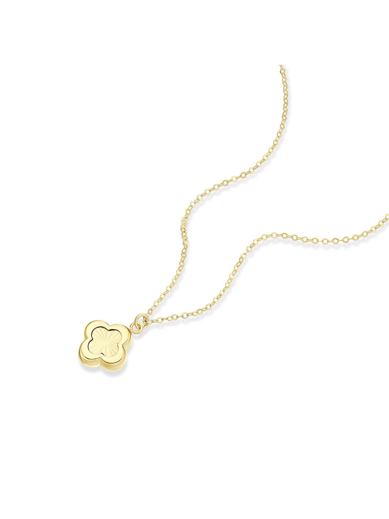 Image 2 of 3 of H. Samuel H. Samuel 9ct Yellow Gold Diamond Cut Clover Pendant - Gold