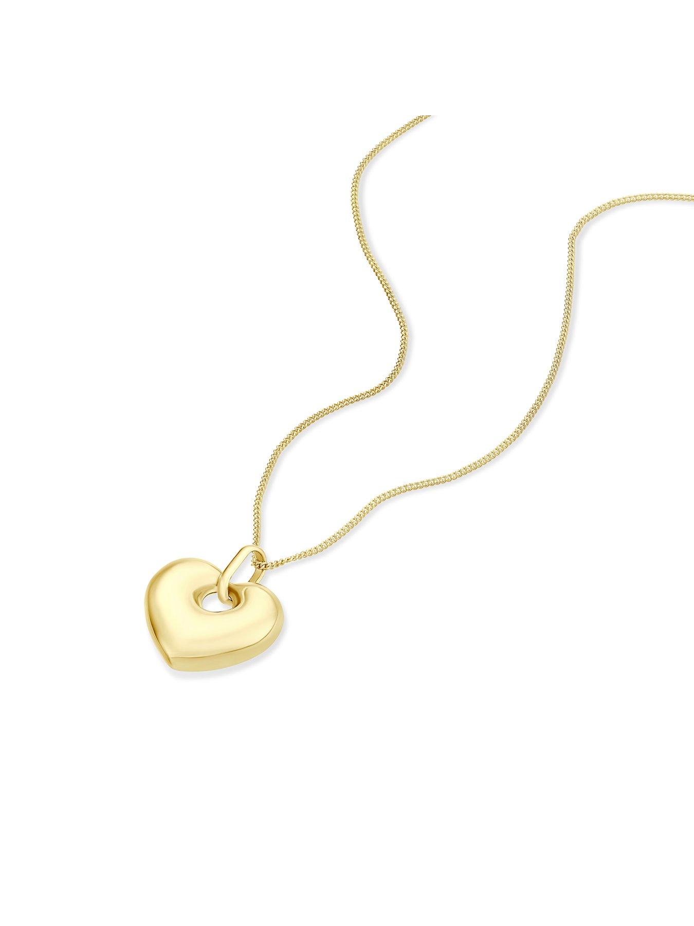 Image 2 of 3 of H. Samuel 9ct Yellow Gold Puff Heart Pendant