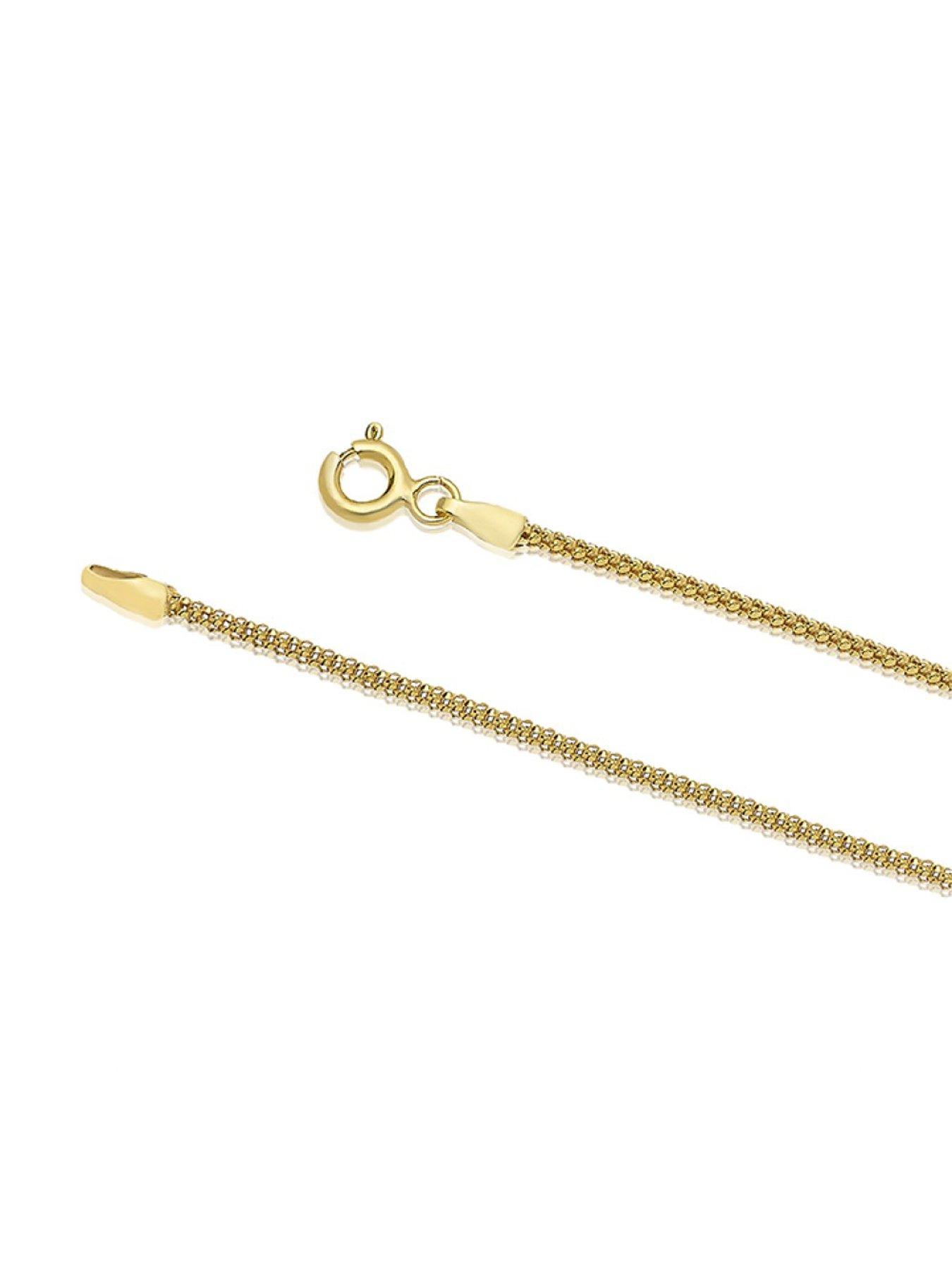 Image 3 of 3 of H. Samuel Silver Gold Plated Popcorn Chain Necklace 18"