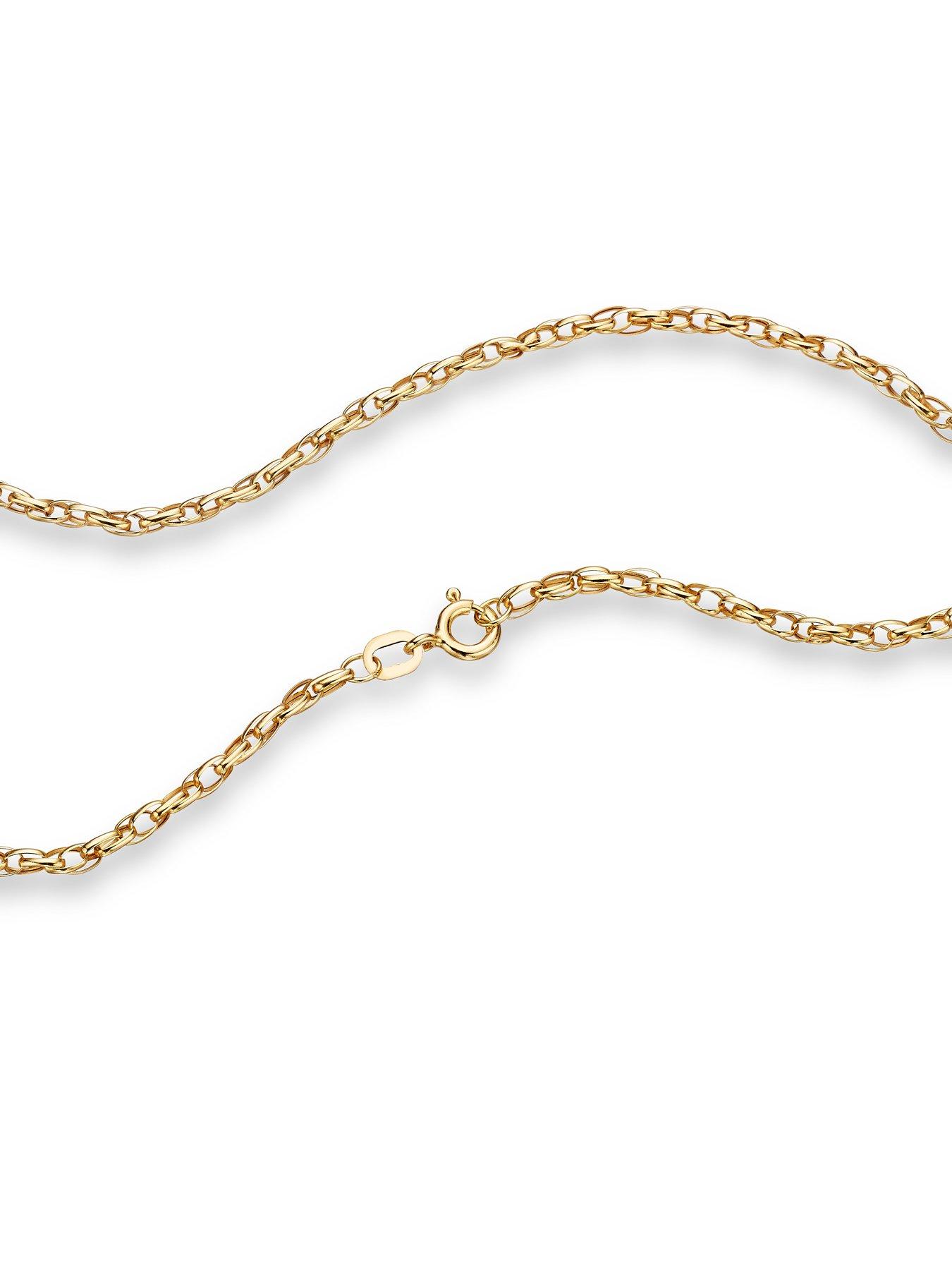 Image 3 of 3 of H. Samuel Womens 9ct Yellow Gold Hollow Double Oval Belcher Chain 18"Necklace - Yellow Gold