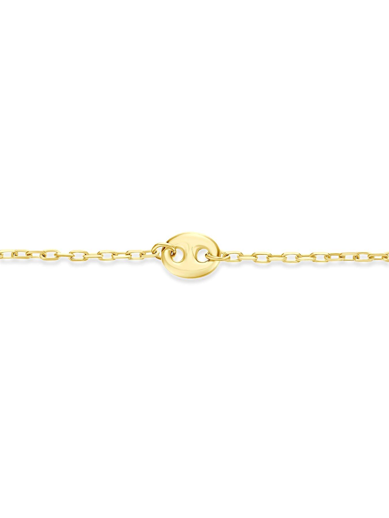 Image 2 of 3 of H. Samuel Womens Oval Motif Polished 9ct Yellow Gold Bracelet - Gold