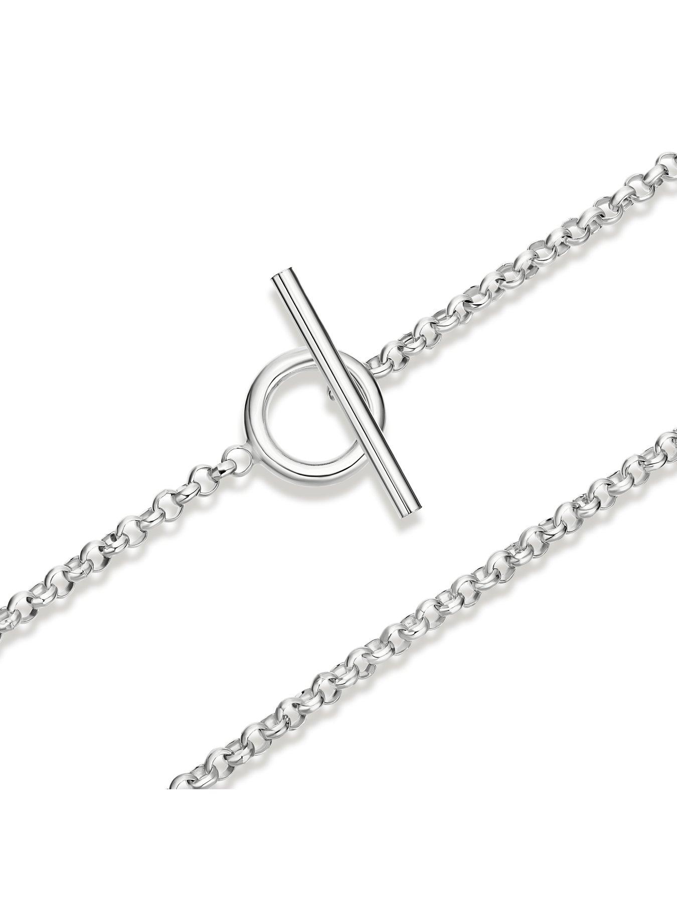 Image 3 of 3 of H. Samuel Sterling Silver T-Bar Belcher Necklace