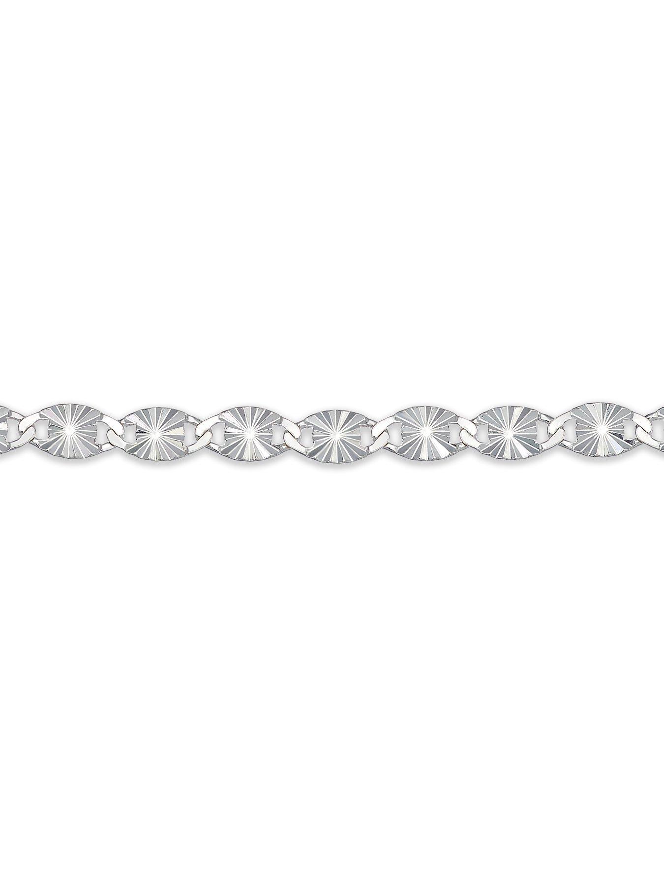 Image 2 of 3 of H. Samuel Sterling Silver Diamond-Cut Disc Station Bracelet 7.5"