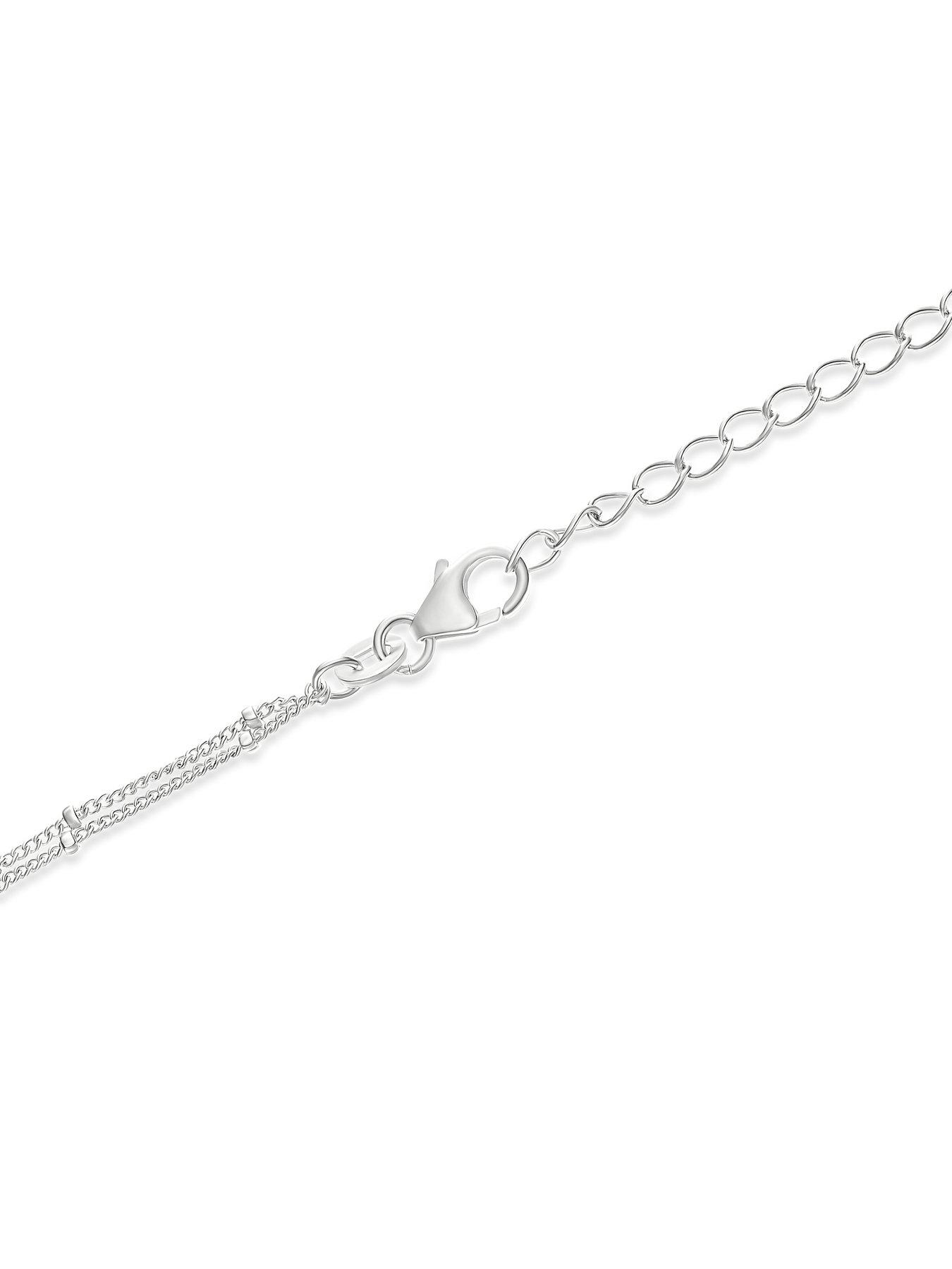 Image 3 of 3 of H. Samuel Sterling Silver & Yellow Gold Plated Linked Circle Beaded Chain Bracelet