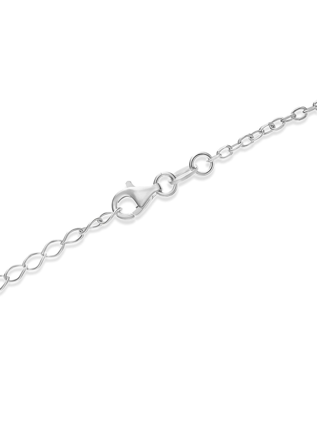 Image 3 of 3 of H. Samuel H. Samuel Clover Key Cubic Zirconia Heart Charm Bracelet - Silver